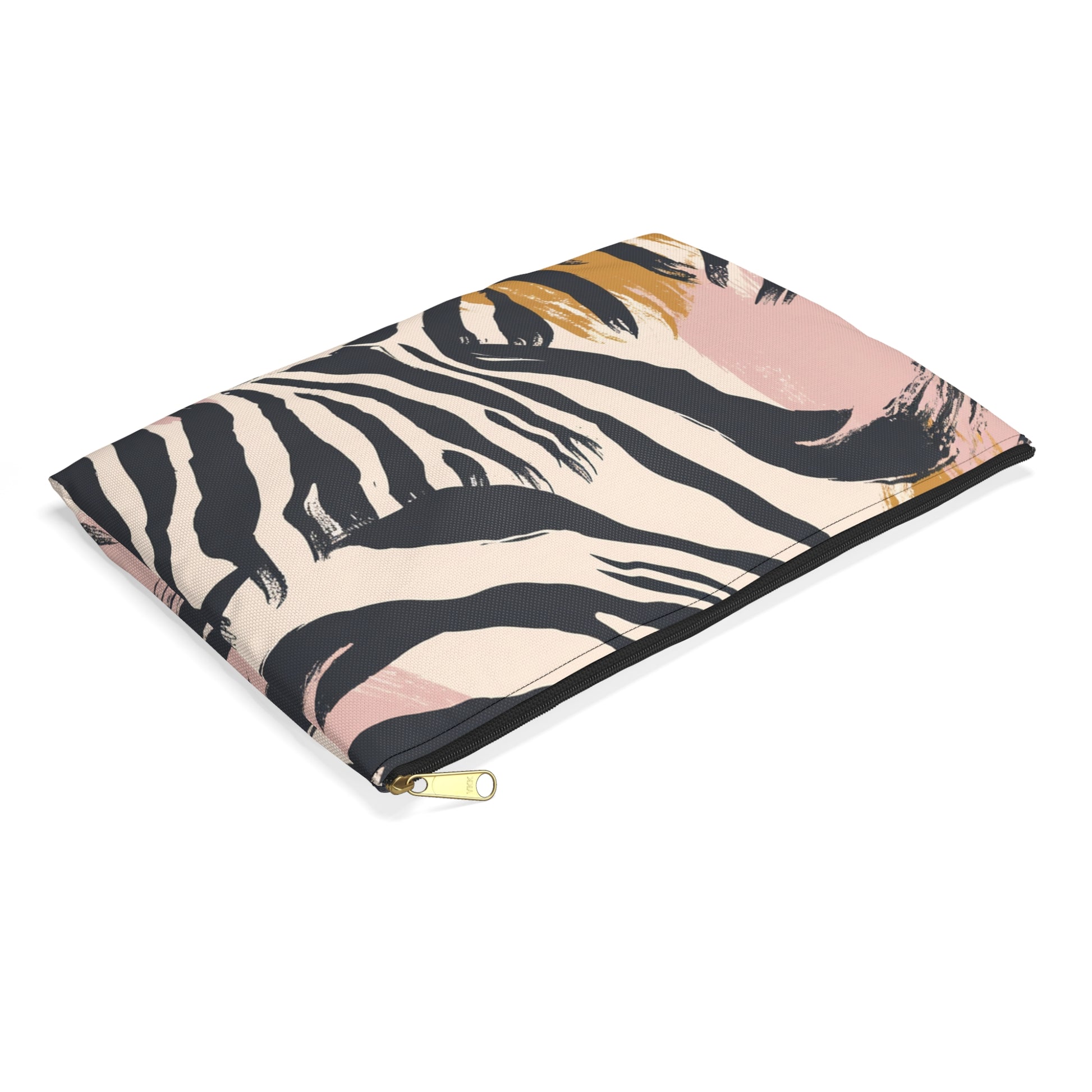 Zebra Brush Strokes Accessory Pouch, Artsulli - Art is Long, Life is Short, Bags, , , , , , , 