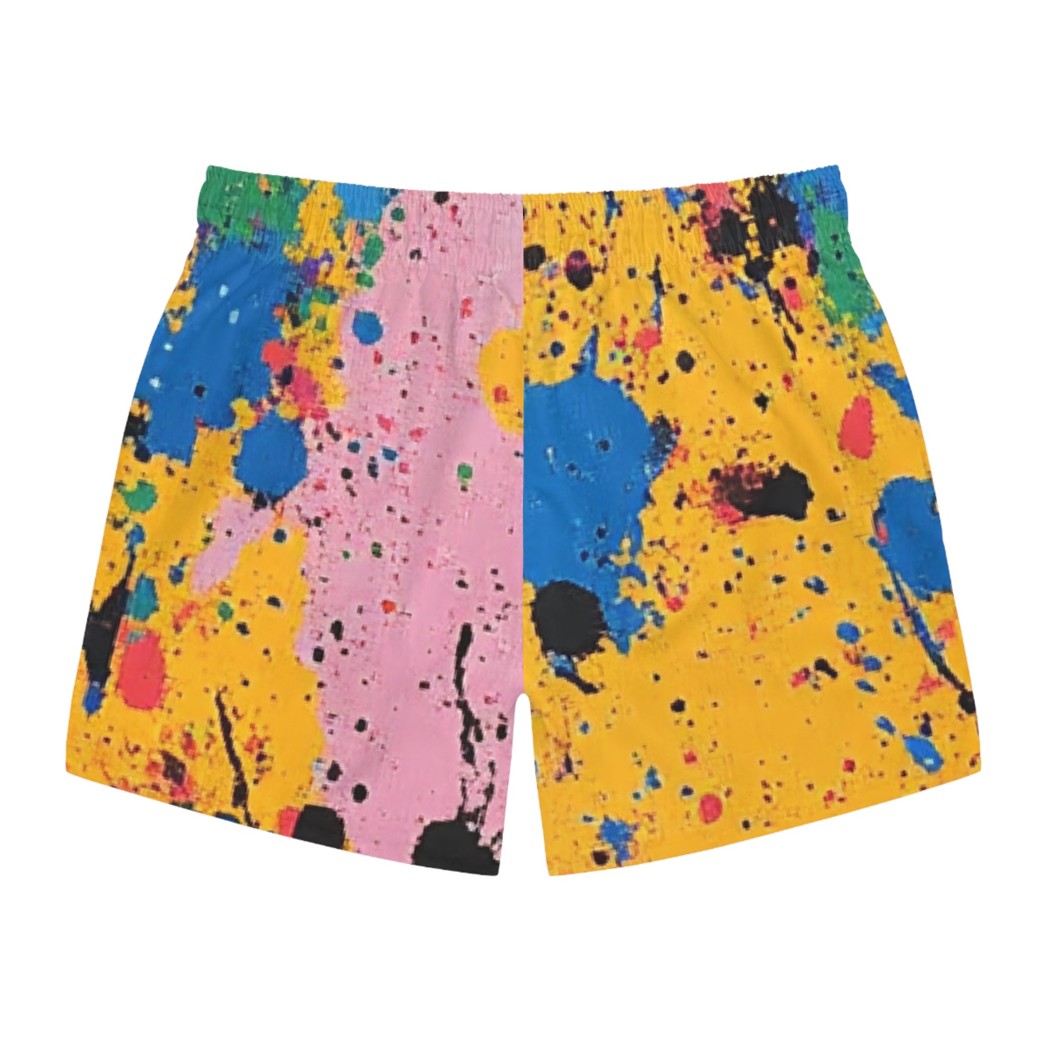 The Colors Of Paint Splatter Swim Trunks (AOP), Artsulli - Art is Long, Life is Short, All Over Prints, , , , , , , 