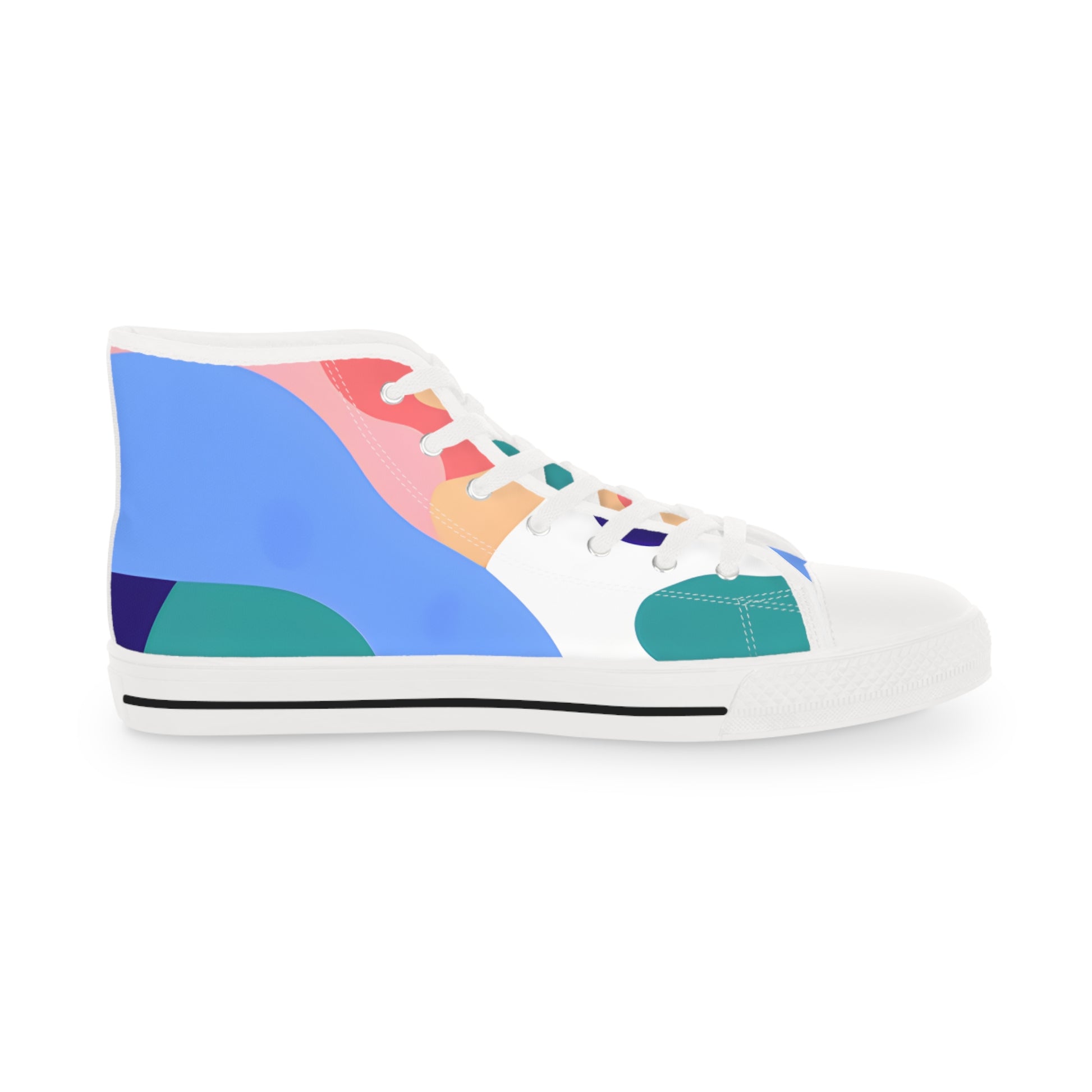 Lush Risograph Jungle Men's High Top Sneakers, Artsulli - Art is Long, Life is Short, Shoes, , , , , , , 