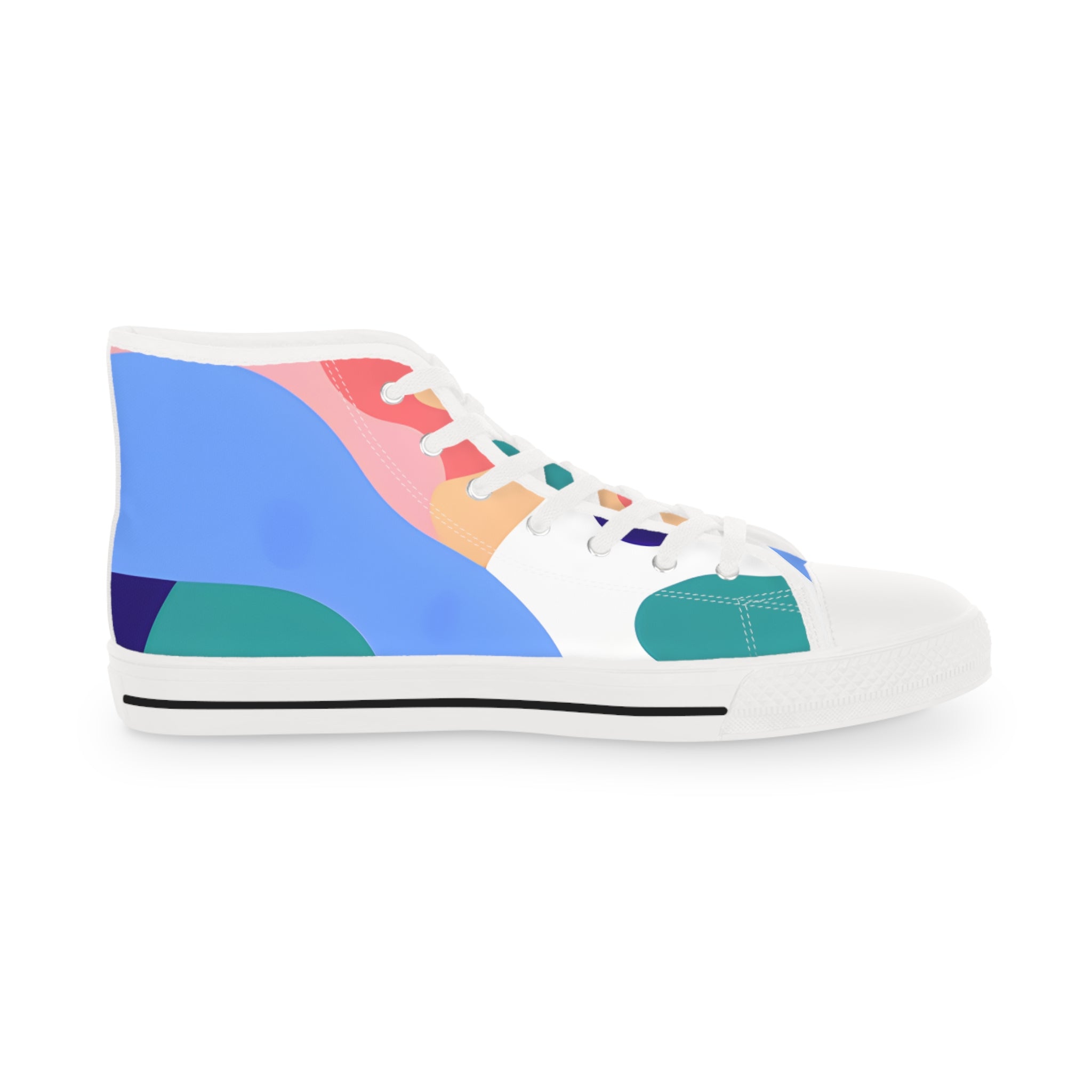 Lush Risograph Jungle Men's High Top Sneakers, Artsulli - Art is Long, Life is Short, Shoes, , , , , , , 