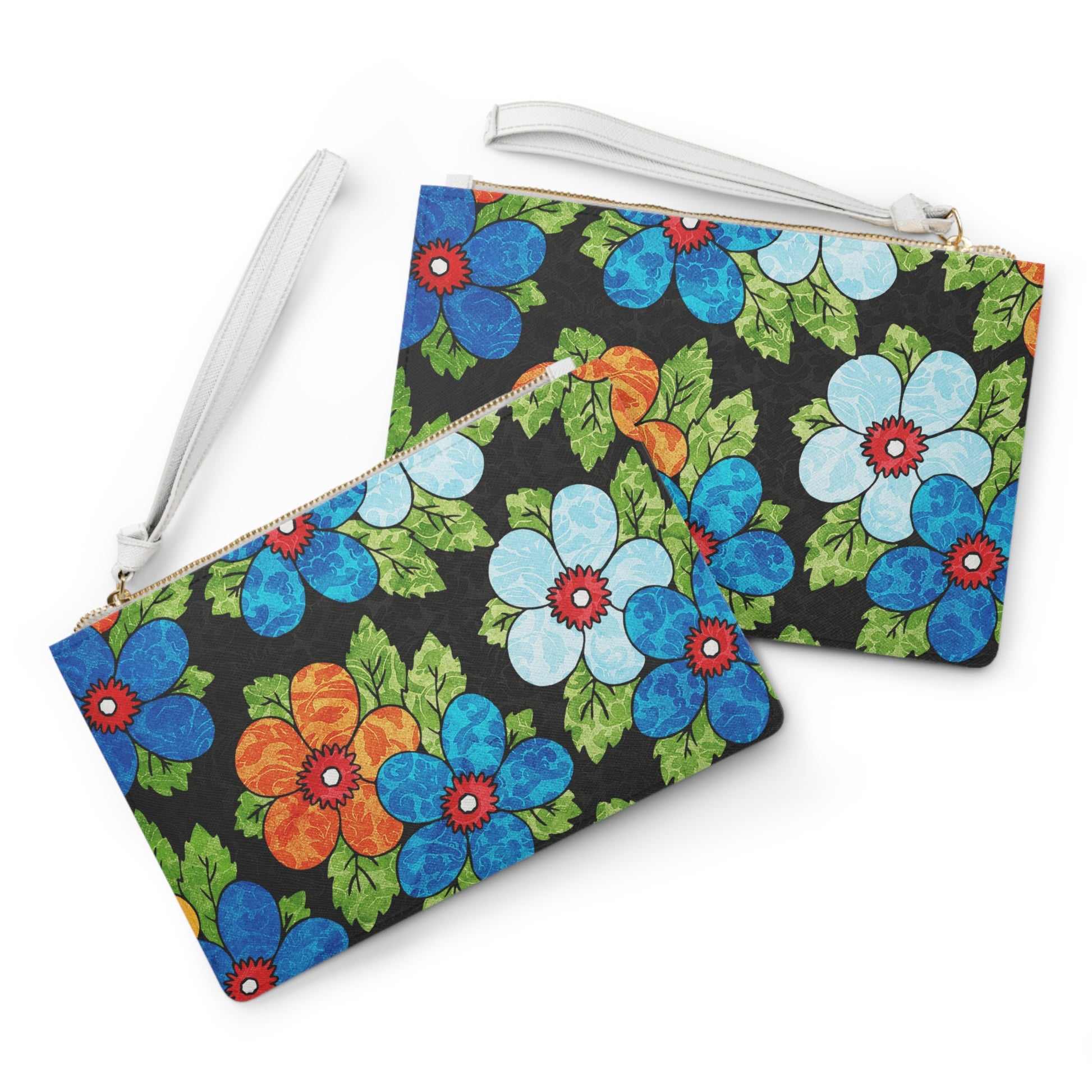 Groovy Black Floral Kl II Clutch Bag, Artsulli - Art is Long, Life is Short, Bags, , , , , , , 