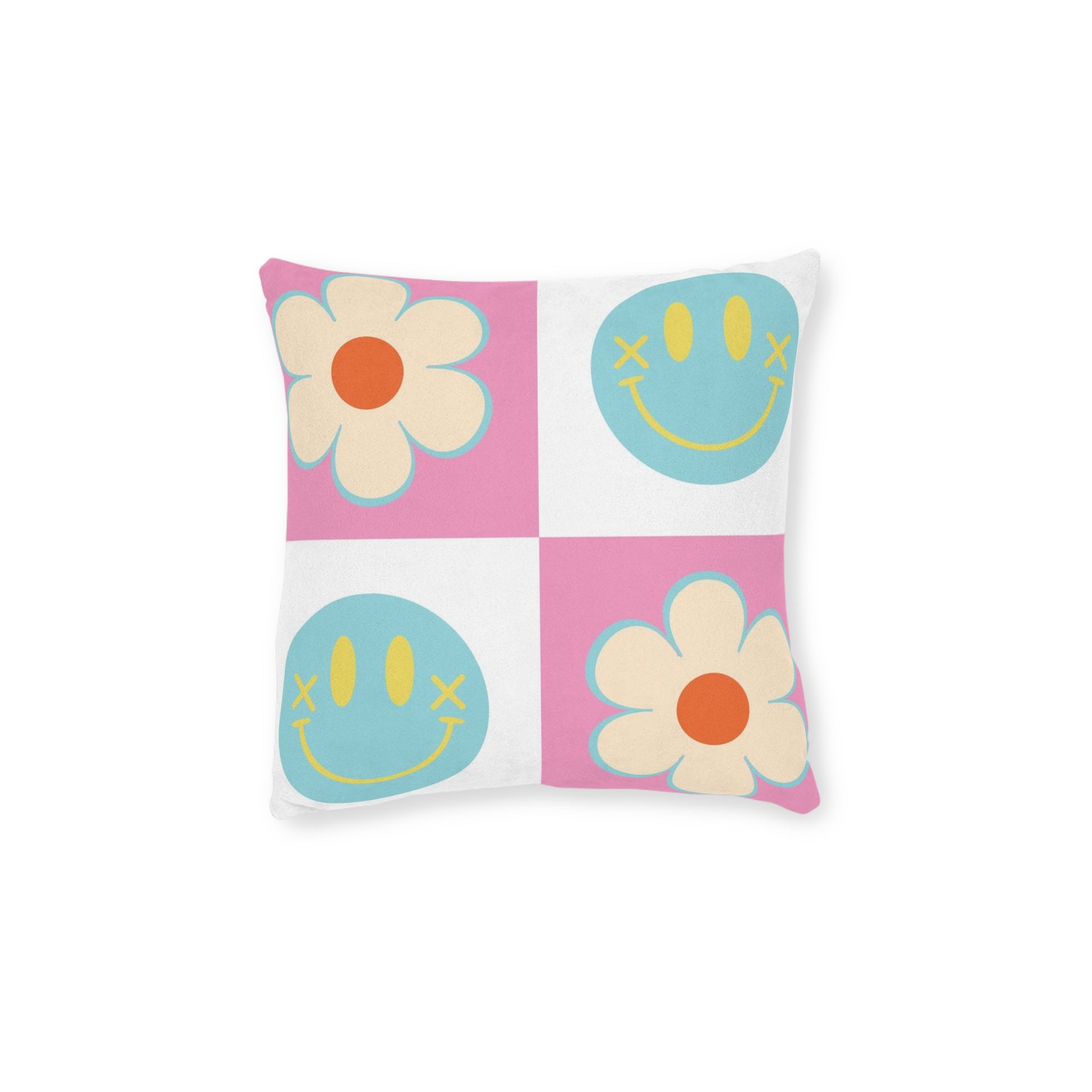 Madotsukis Grin Bloom Square Pillow, Artsulli - Art is Long, Life is Short, Home Decor, Size, 12" × 12", , , , , 23962247341273446632