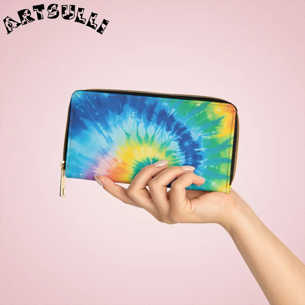 JAKKOUTTHEBXX Tie Dye Zippered Wallet for Credit Cards 2025