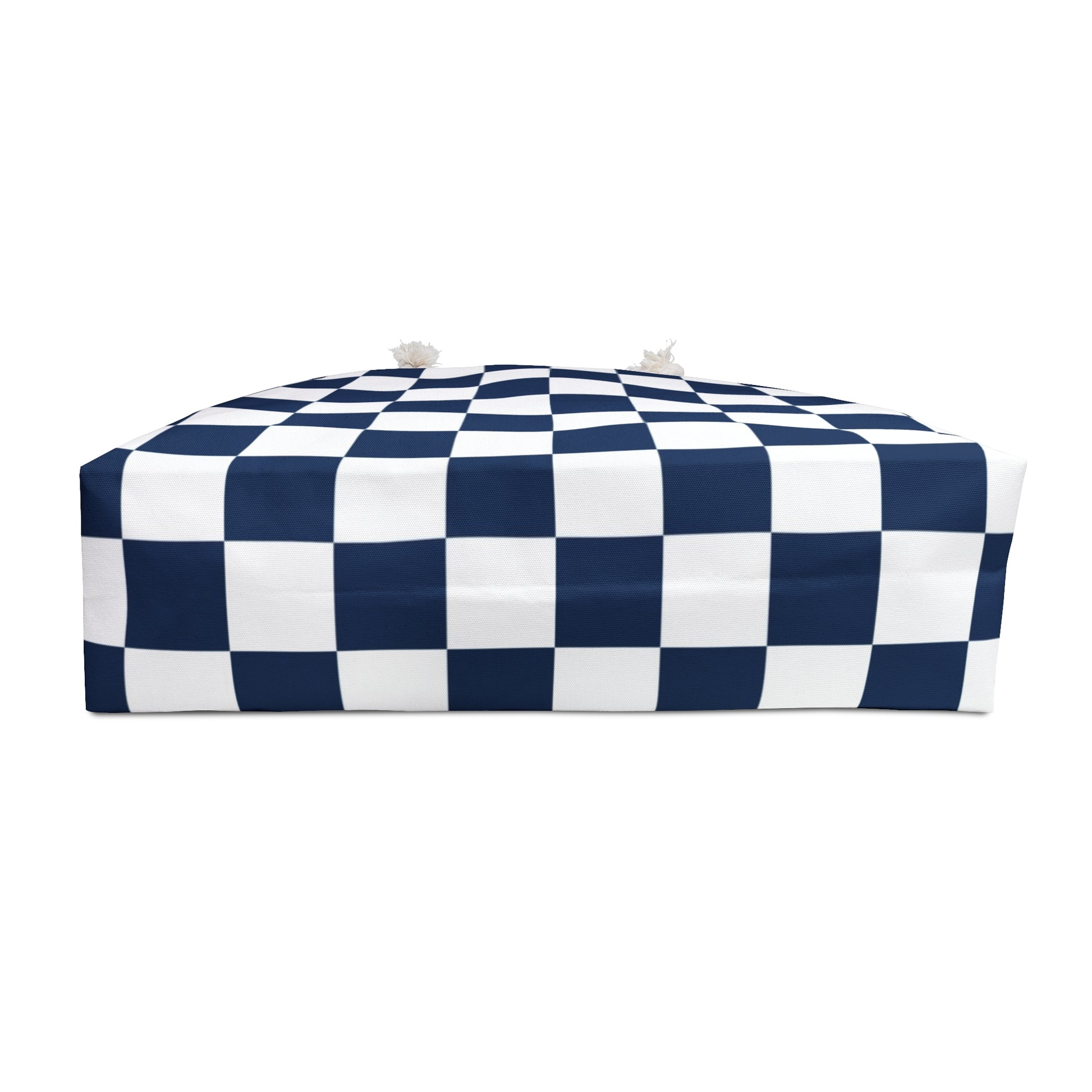 Checkerboard White and Navy Blue Weekender Bag, Artsulli - Art is Long, Life is Short, Bags, , , , , , , 