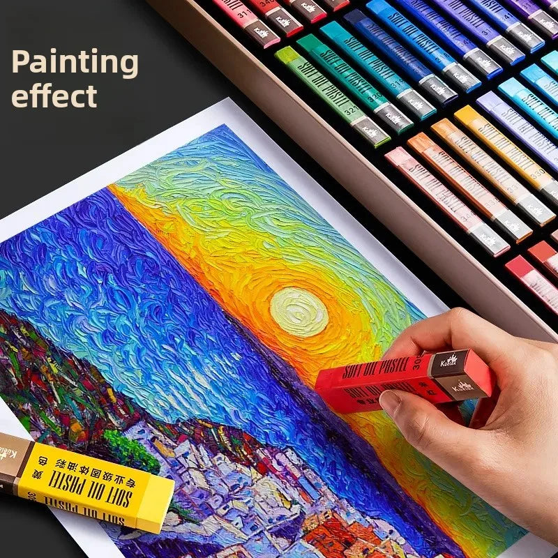 Kuelox Artistic Soft Oil Pastels Mini Professional Solid Oily Water-Soluble Painting Pigment Crayon For Gift Art School Supplies