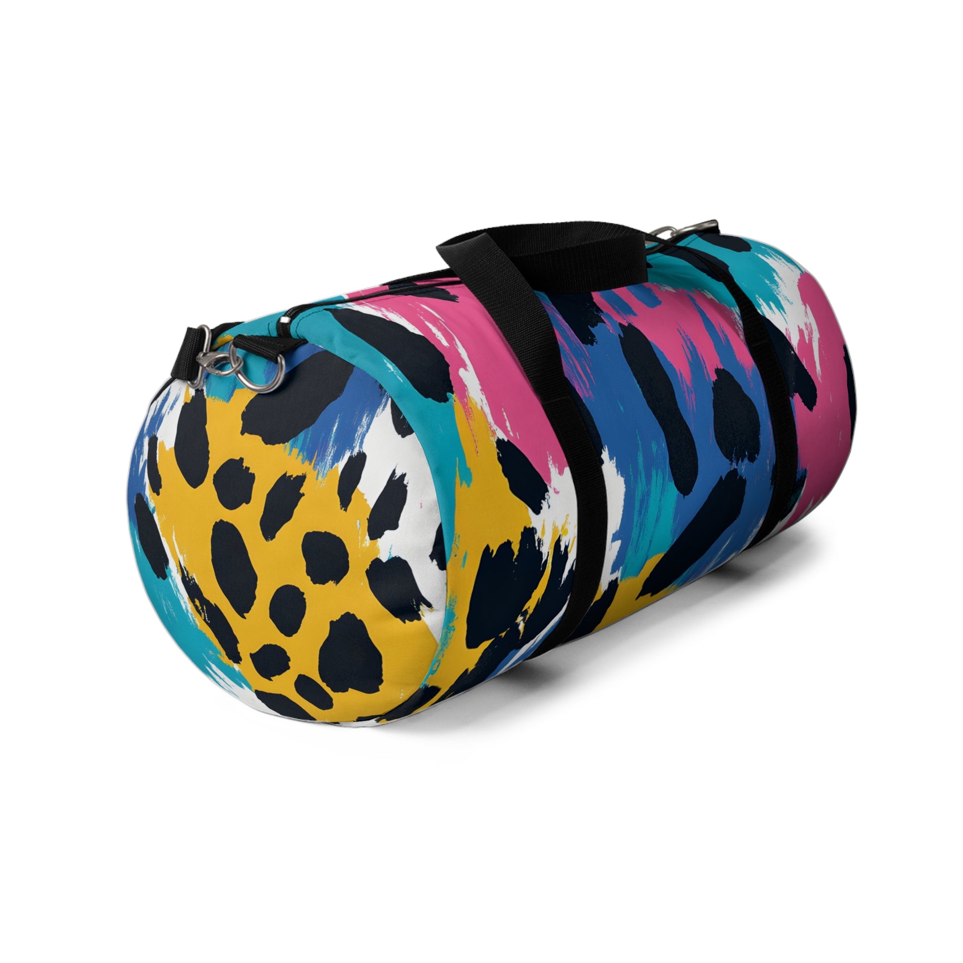 Leopard Print x Paint Brush II  Strokes Multi-Color Duffel Bag, Artsulli - Art is Long, Life is Short, Bags, , , , , , , 