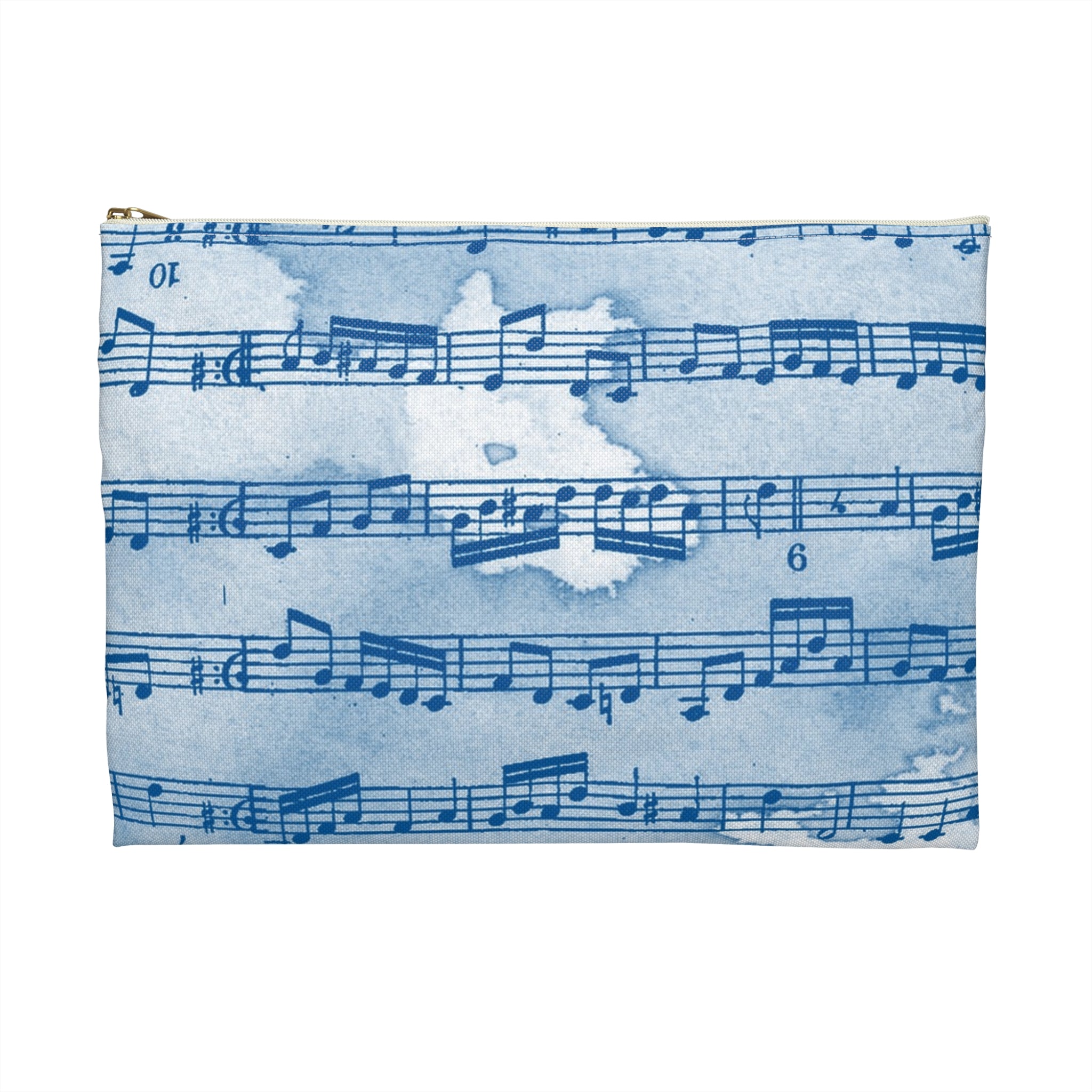 Drip Spill Type Beat Sheet Music Blue Accessory Pouch, Artsulli - Art is Long, Life is Short, Bags, , , , , , , 