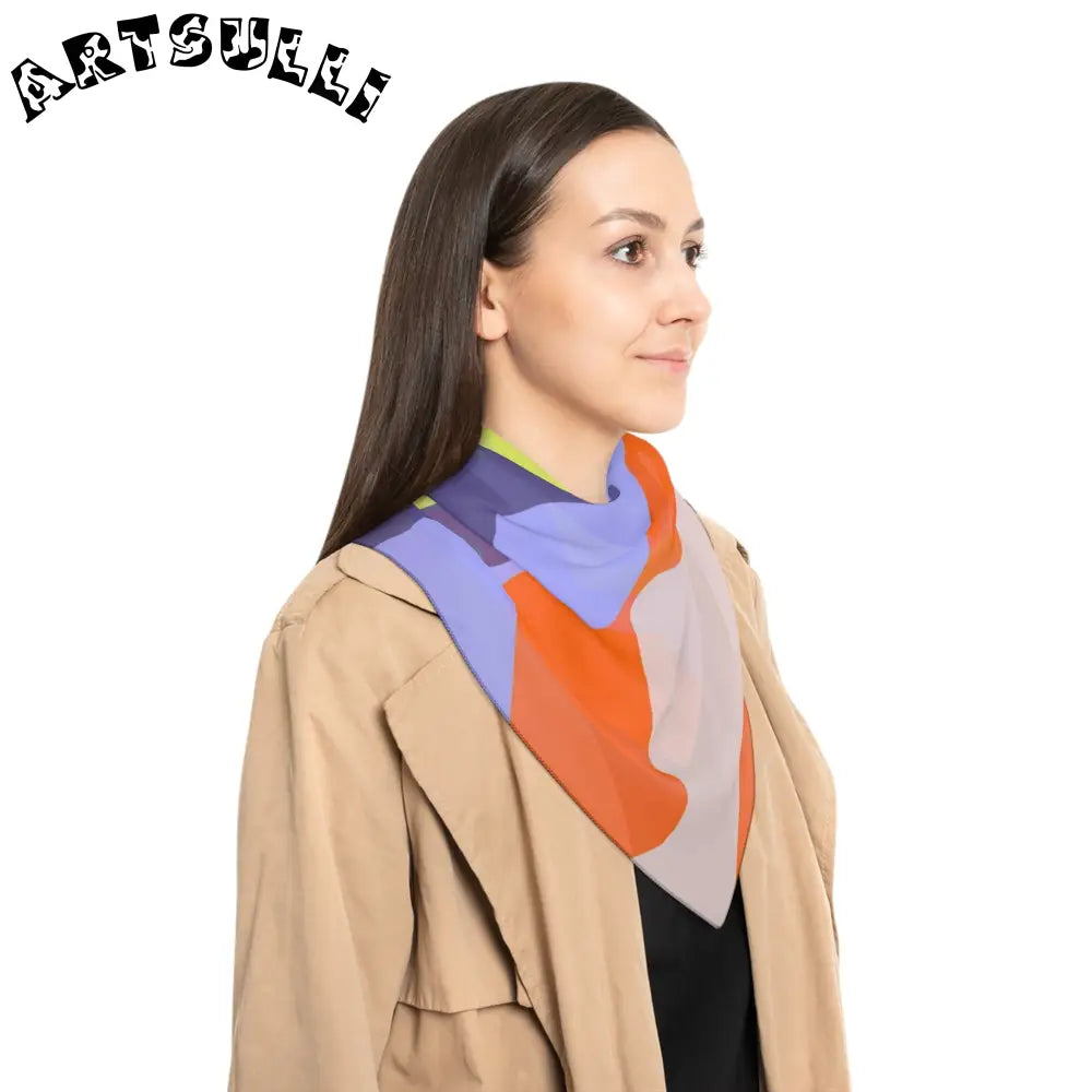 JAKKOUTTHEBXX Waves Red and Blue Poly Scarf JAKKOUTTHEBXX Artsulli
