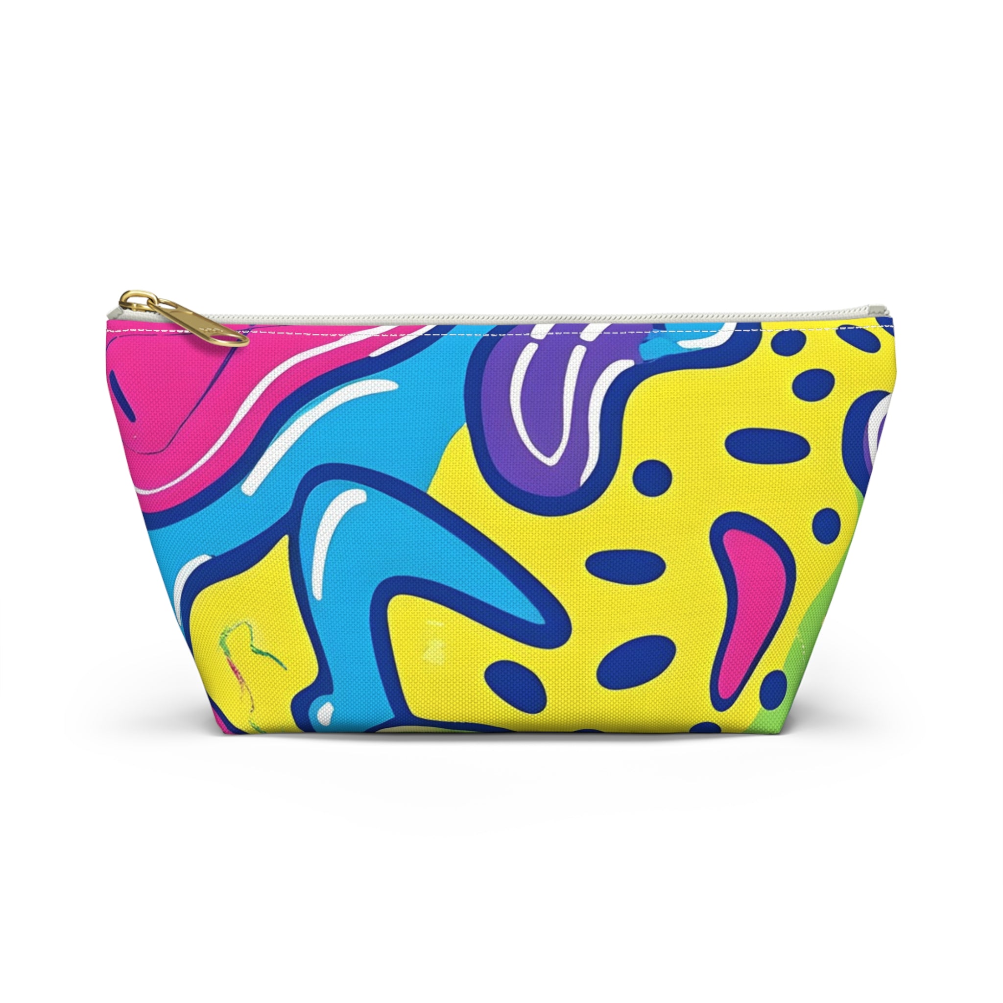 90s Trippy Slime Accessory Pouch w T-bottom, Artsulli - Art is Long, Life is Short, Bags, Size, Small, Color, White zipper, , , 18121394429187245872