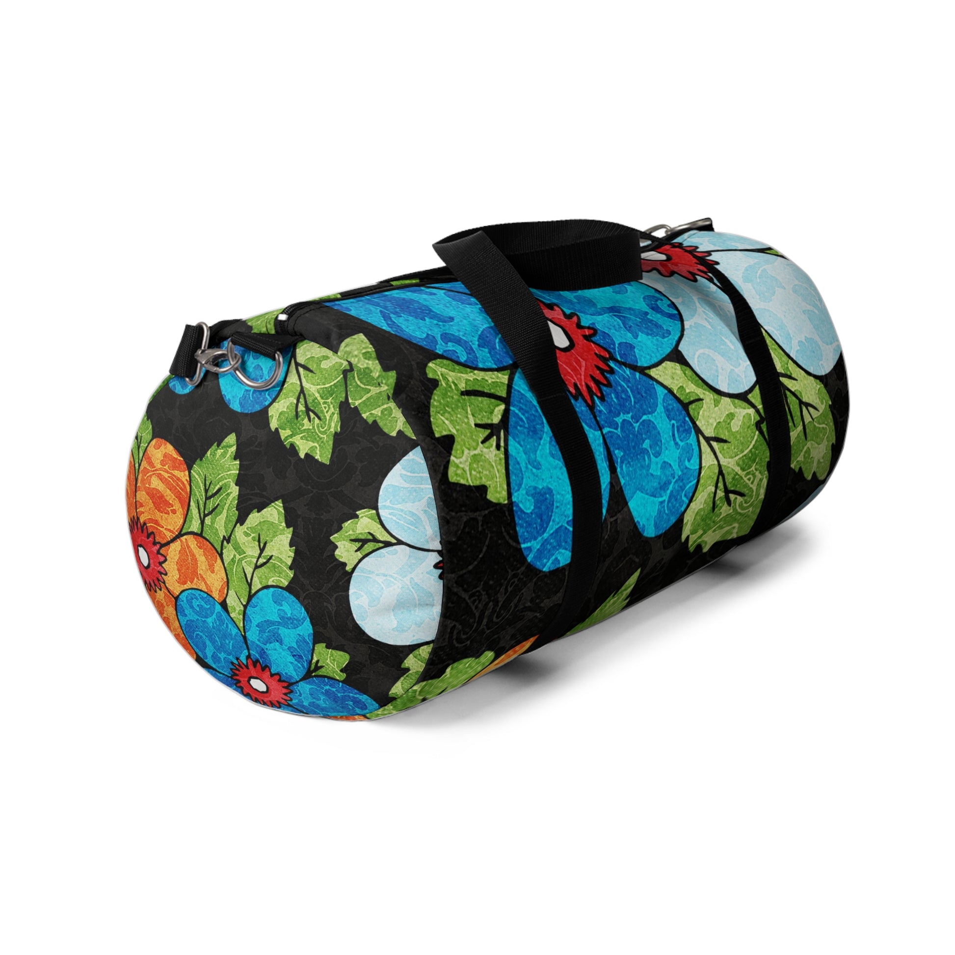 Groovy Black Floral Kl Duffel Bag, Artsulli - Art is Long, Life is Short, Bags, , , , , , , 