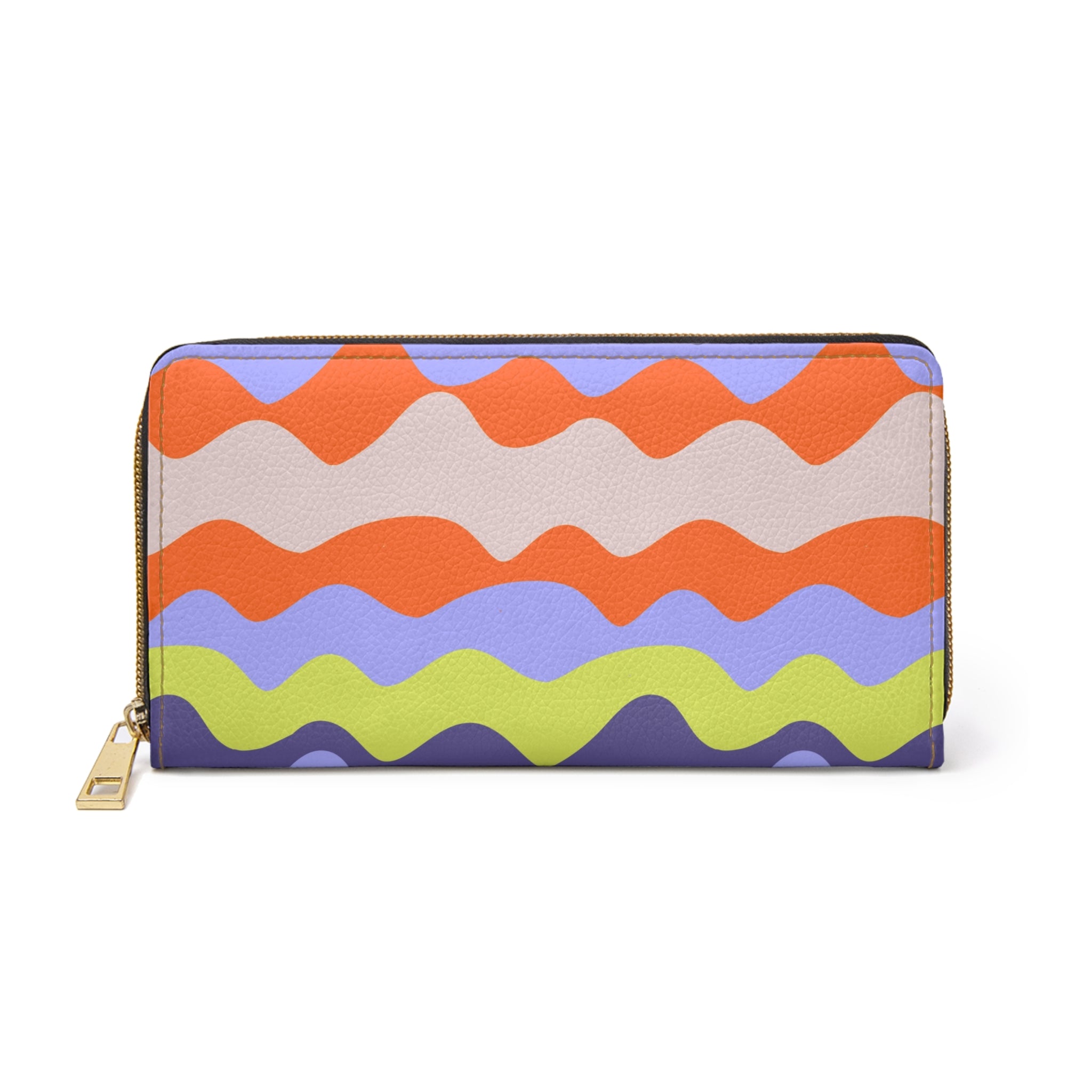 Waves II Red and Blue Zipper Wallet, Artsulli - Art is Long, Life is Short, Accessories, Size, One size, Color, White, , , 27473090440961339164