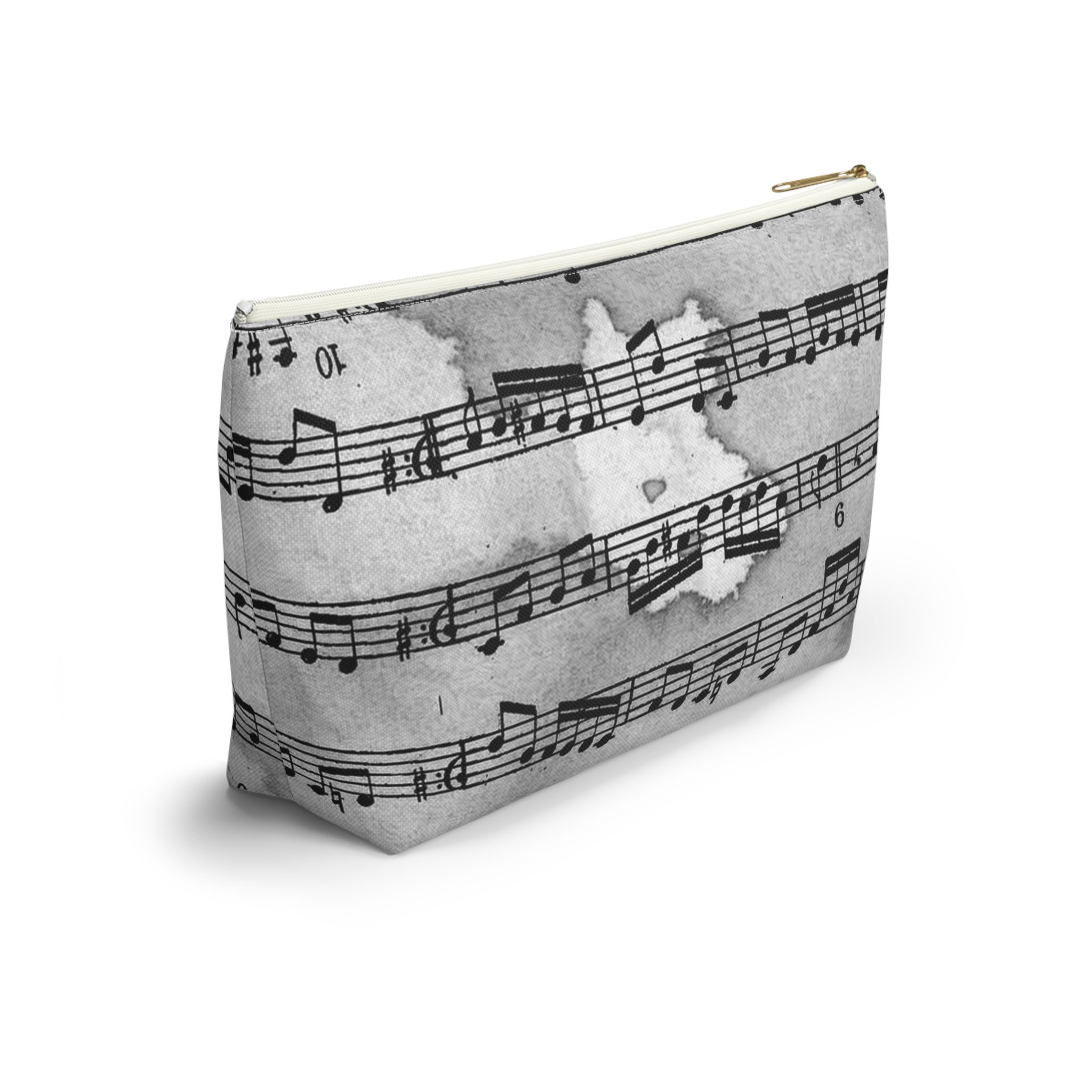 Drip Spill Type Beat Sheet Music Black Accessory Pouch w T-bottom, Artsulli - Art is Long, Life is Short, Bags, , , , , , , 