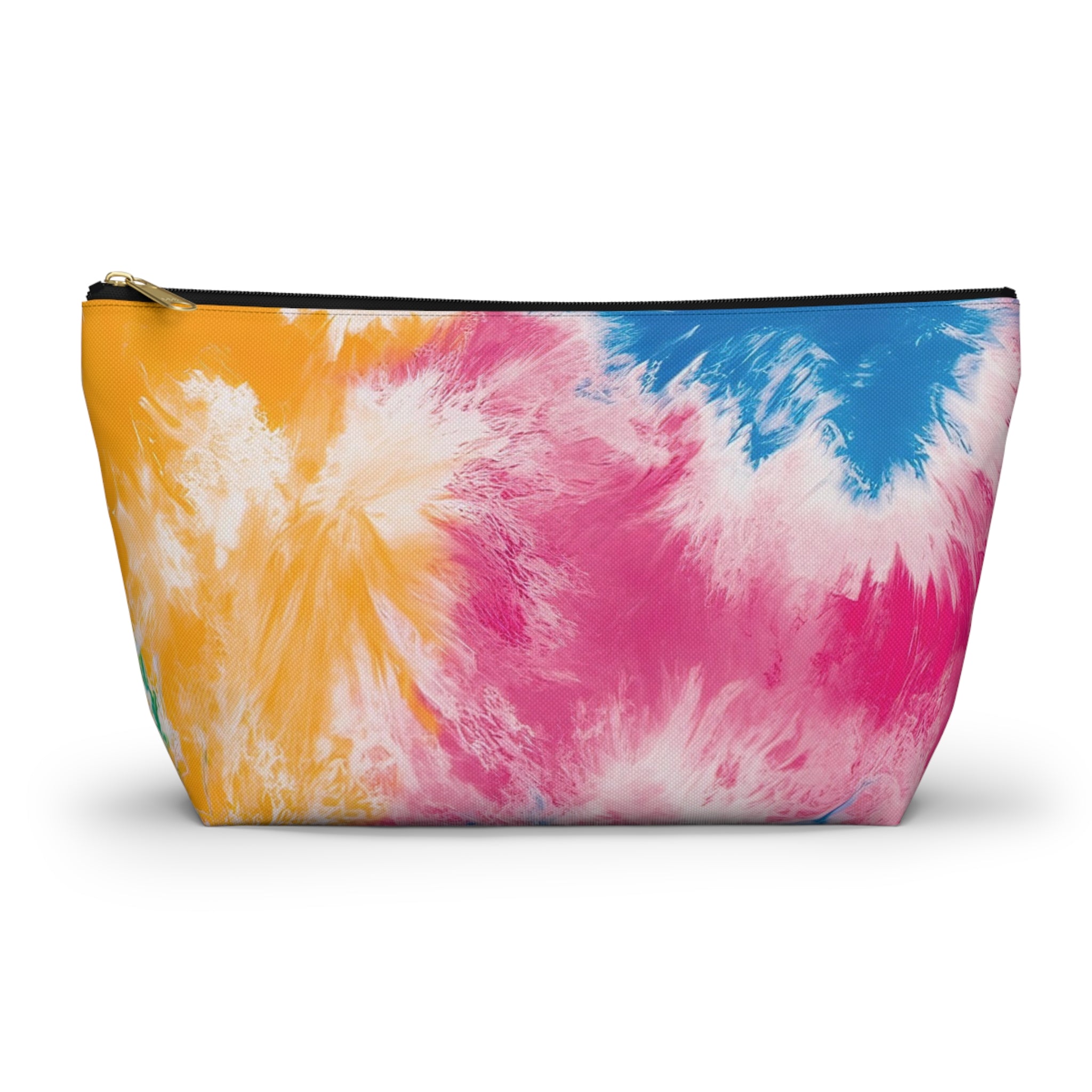 Tie Dye Splash II Accessory Pouch w T-bottom, Artsulli - Art is Long, Life is Short, Bags, Size, Large, Color, Black zipper, , , 21018566133985835312
