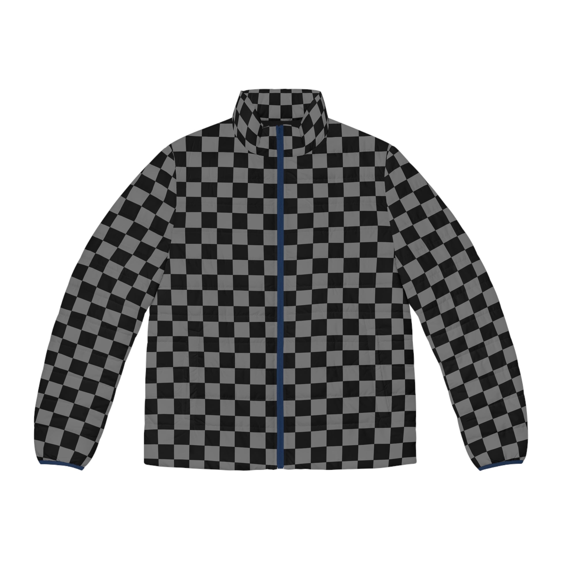 8K Void Surfer Men's Puffer Jacket (AOP), Artsulli - Art is Long, Life is Short, All Over Prints, Size, S, Color, Dark blue zipper, , , 16953074814535438151