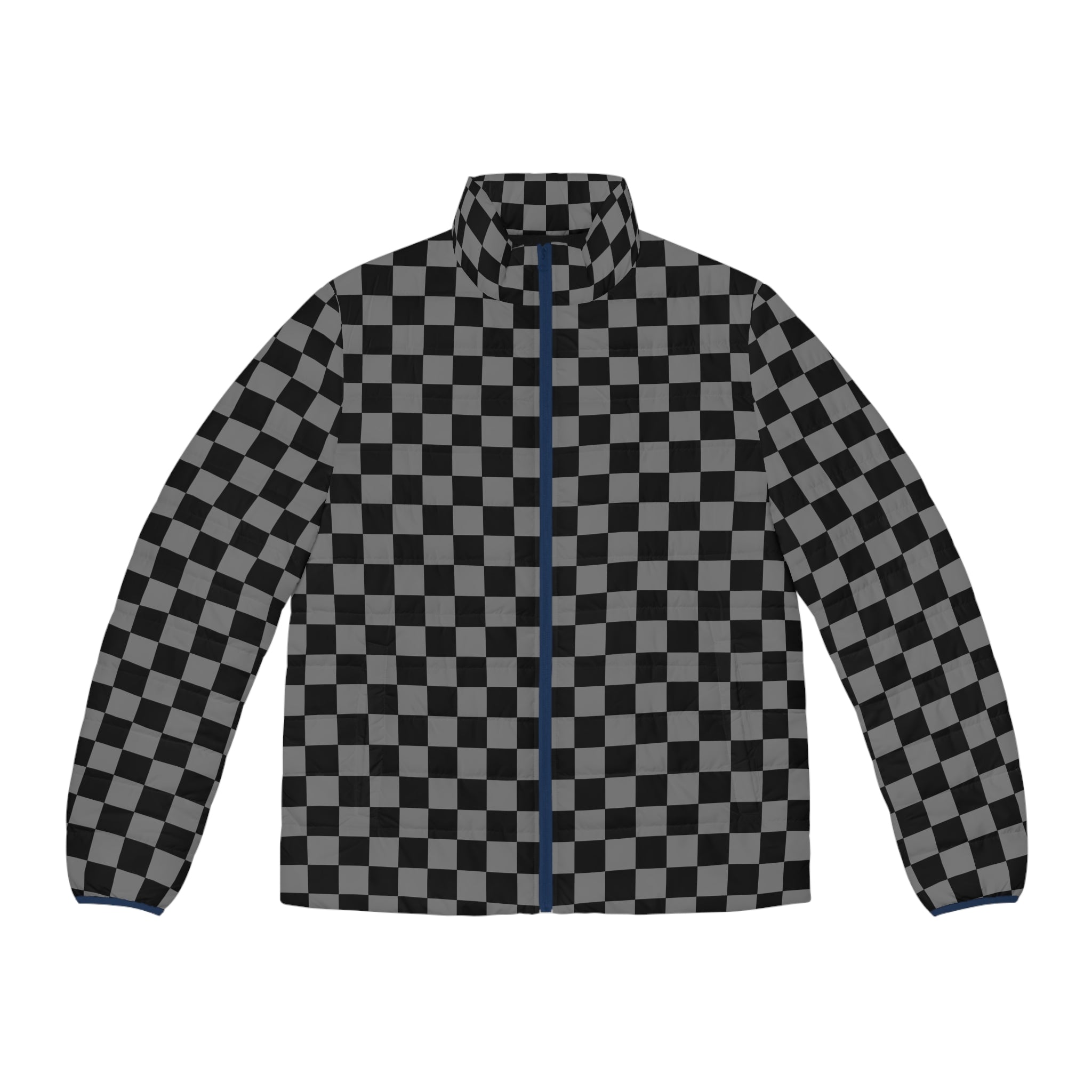 8K Void Surfer Men's Puffer Jacket (AOP), Artsulli - Art is Long, Life is Short, All Over Prints, Size, S, Color, Dark blue zipper, , , 16953074814535438151