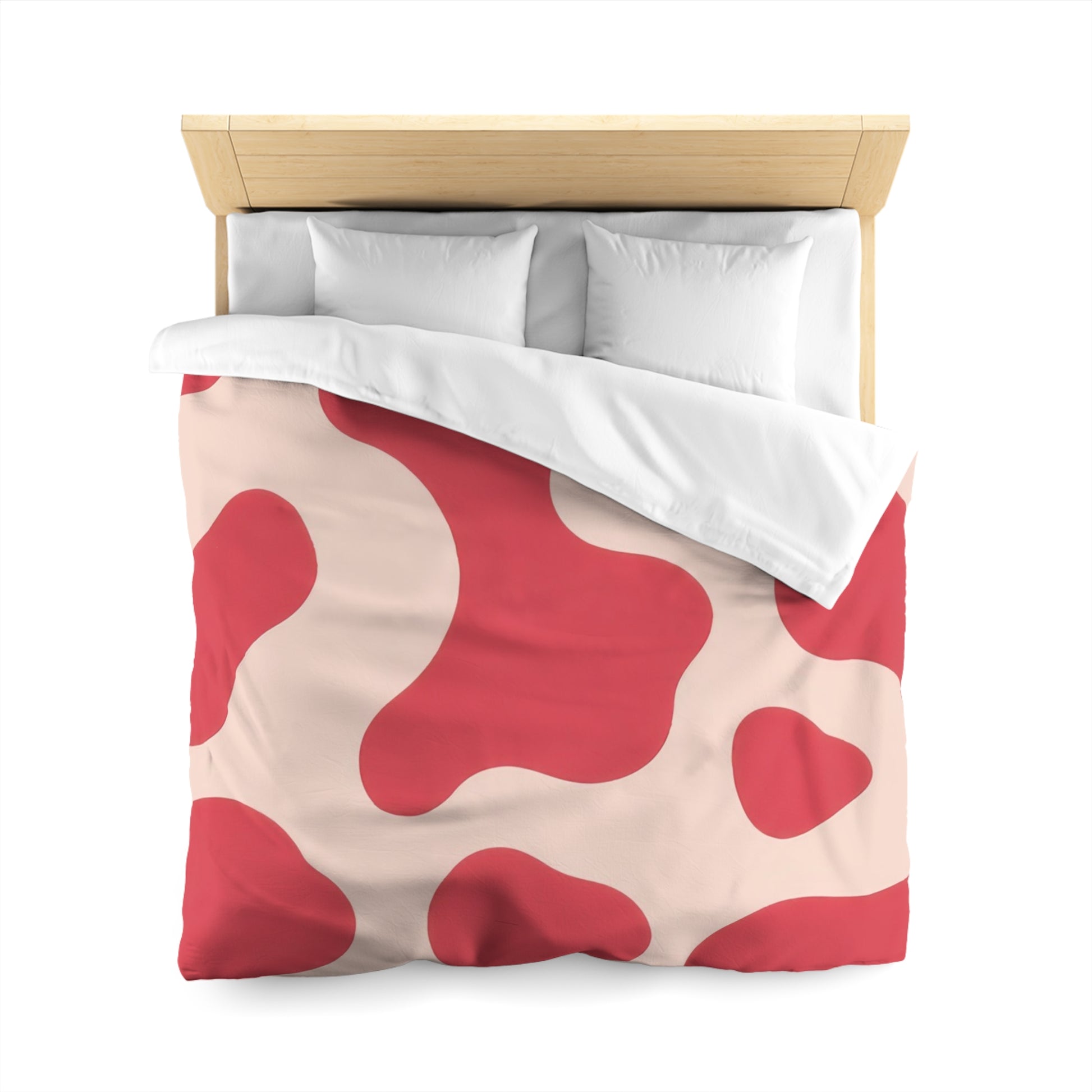 Red Jungle Cow Microfiber Duvet Cover, Artsulli - Art is Long, Life is Short, Home Decor, , , , , , , 