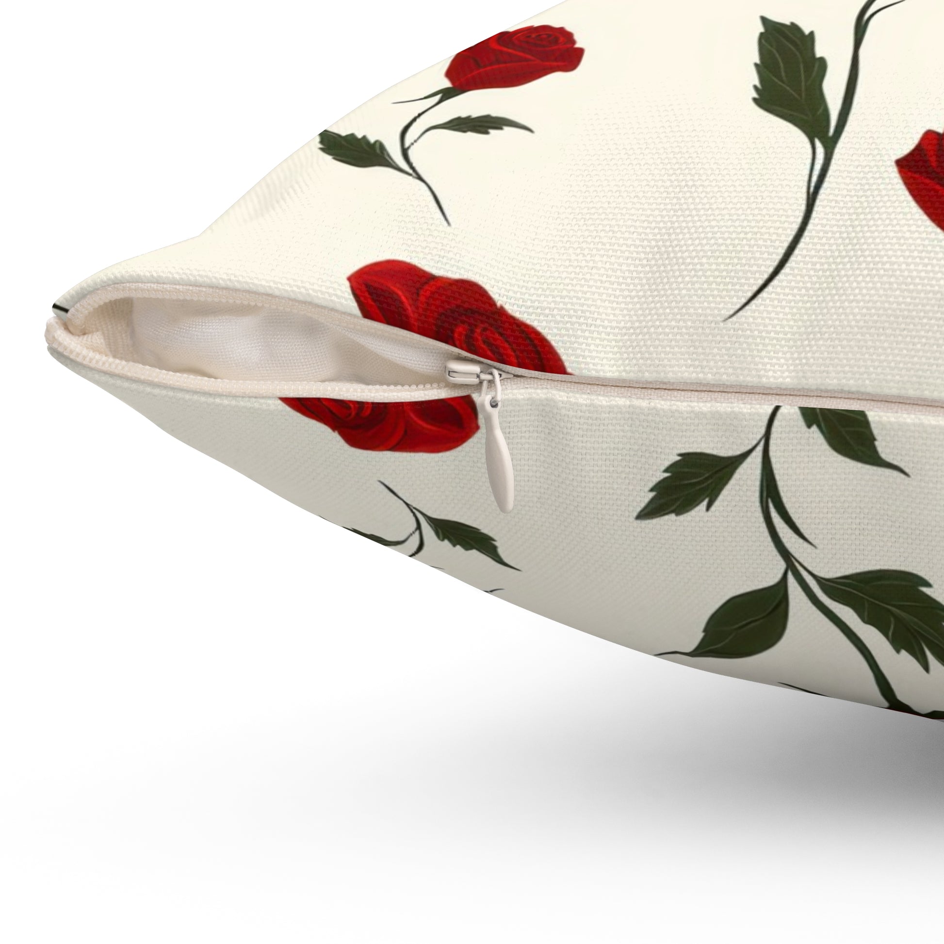 Red Roses Spun Polyester Square Pillow, Artsulli - Art is Long, Life is Short, Home Decor, , , , , , , 