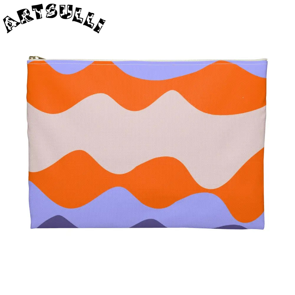 JAKKOUTTHEBXX Waves Red and Blue Accessory Pouch JAKKOUTTHEBXX