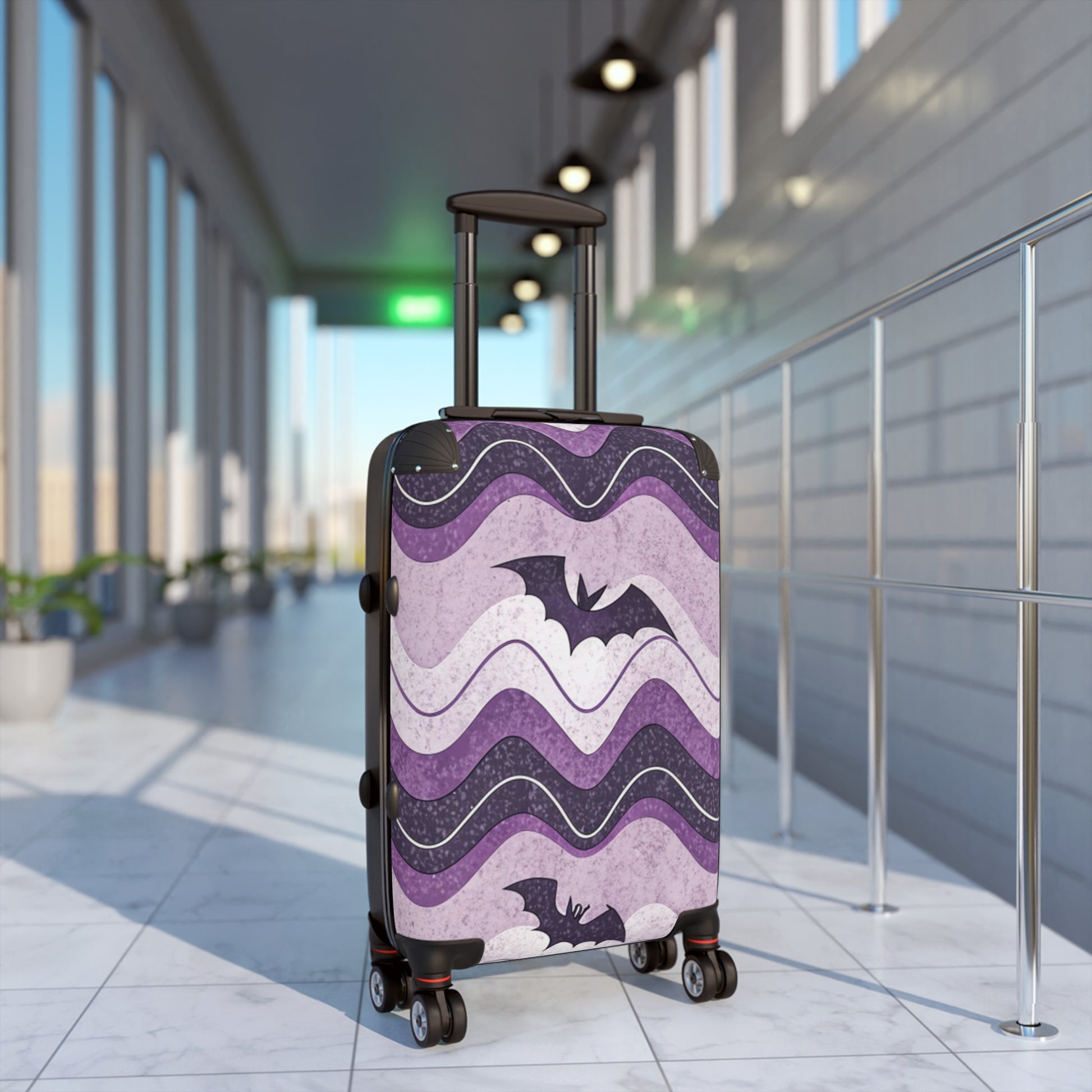 Bat Wave Suitcase, Artsulli - Art is Long, Life is Short, Bags, , , , , , , 