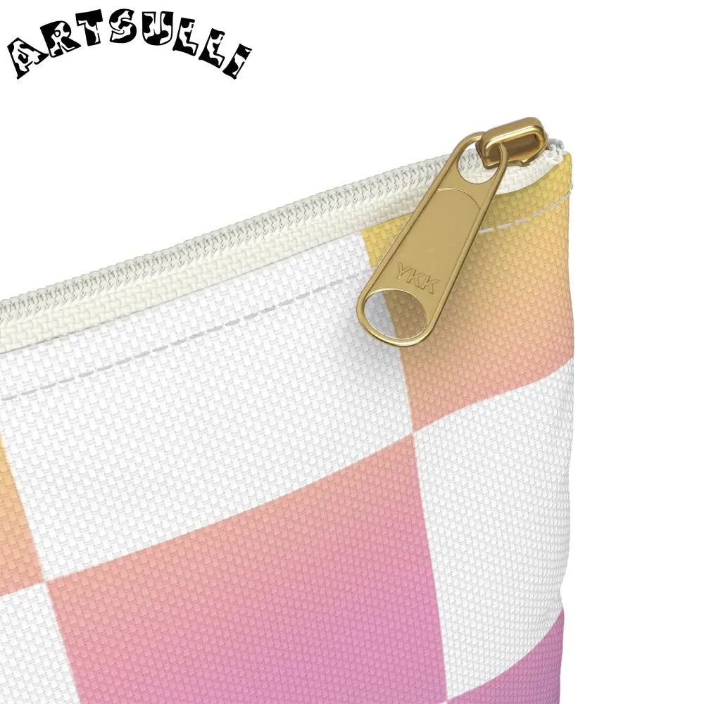 JAKKOUTTHEBXX Vaporwave Check Accessory Pouch JAKKOUTTHEBXX Artsulli