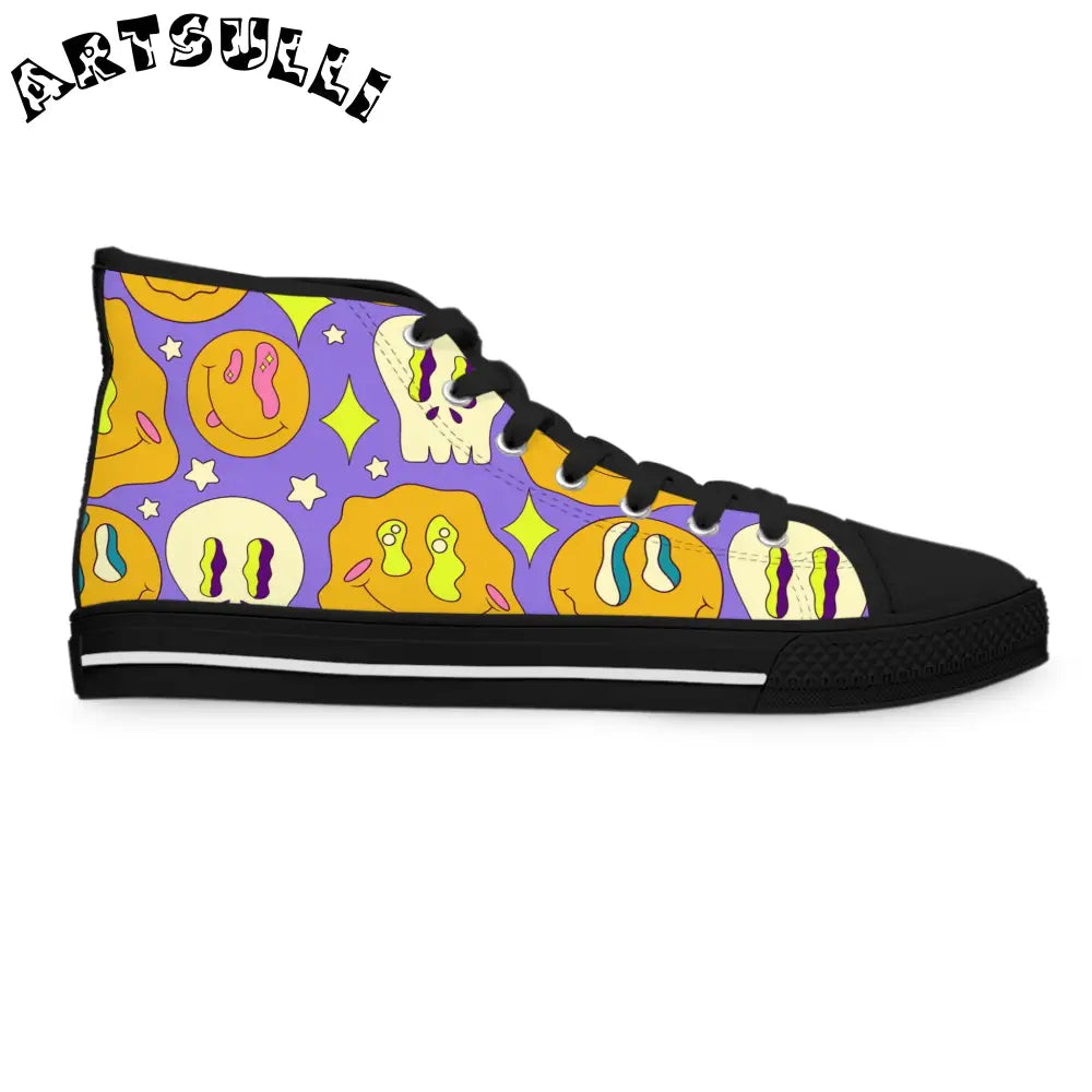 JAKKOUTTHEBXX Crystallic Smiley Dayglo Women’s High Top Sneakers