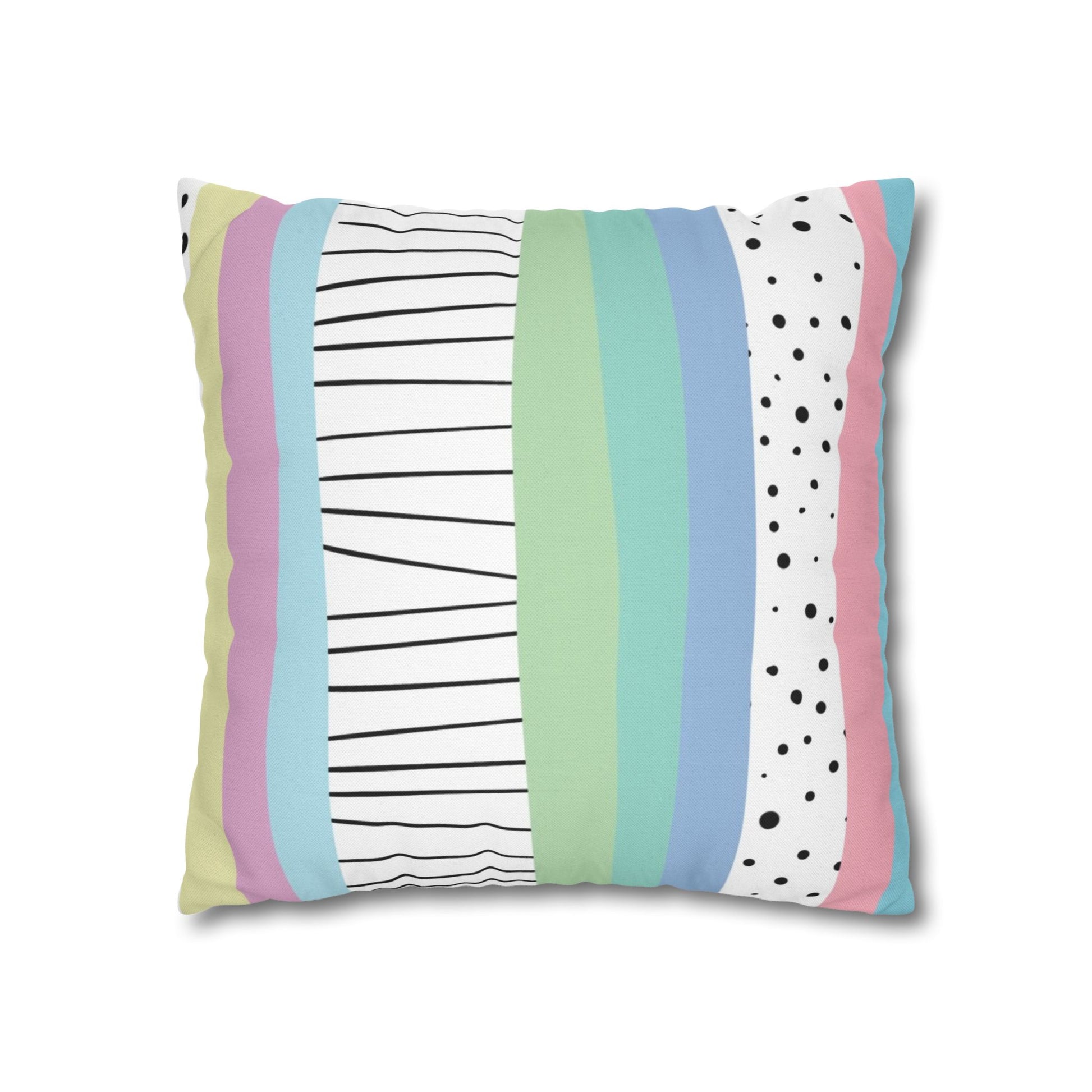 Spun Polyester Square Pillowcase, Artsulli - Art is Long, Life is Short, Home Decor, , , , , , , 