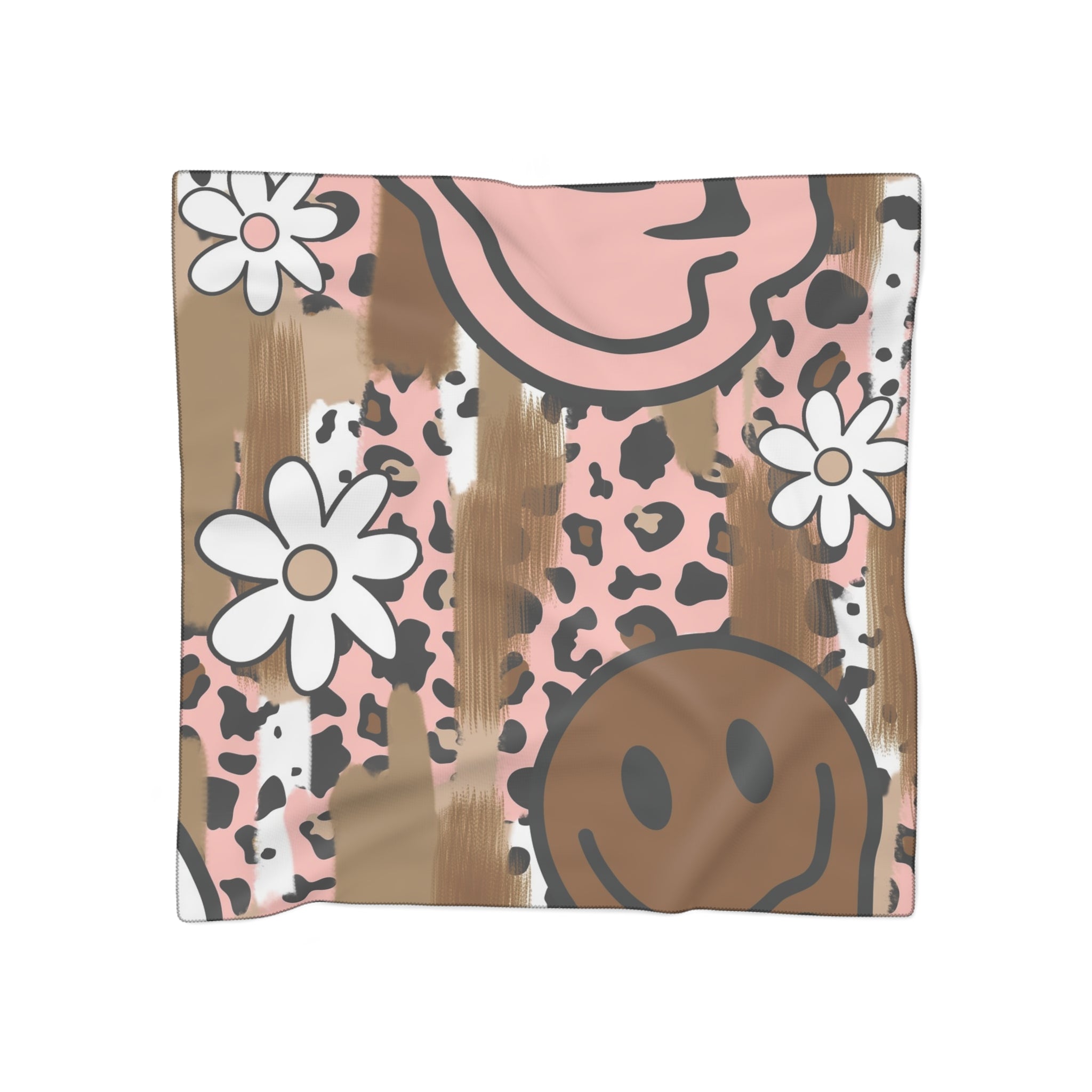 Sutfin Ghosts Pop Art Poly Scarf, Artsulli - Art is Long, Life is Short, Accessories, Color, Poly chiffon, Size, 25" × 25", , , 15697290026777967013