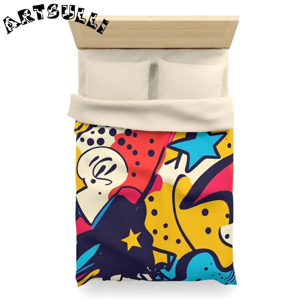 JAKKOUTTHEBXX Comic x Pop Art Microfiber Duvet Cover JAKKOUTTHEBXX