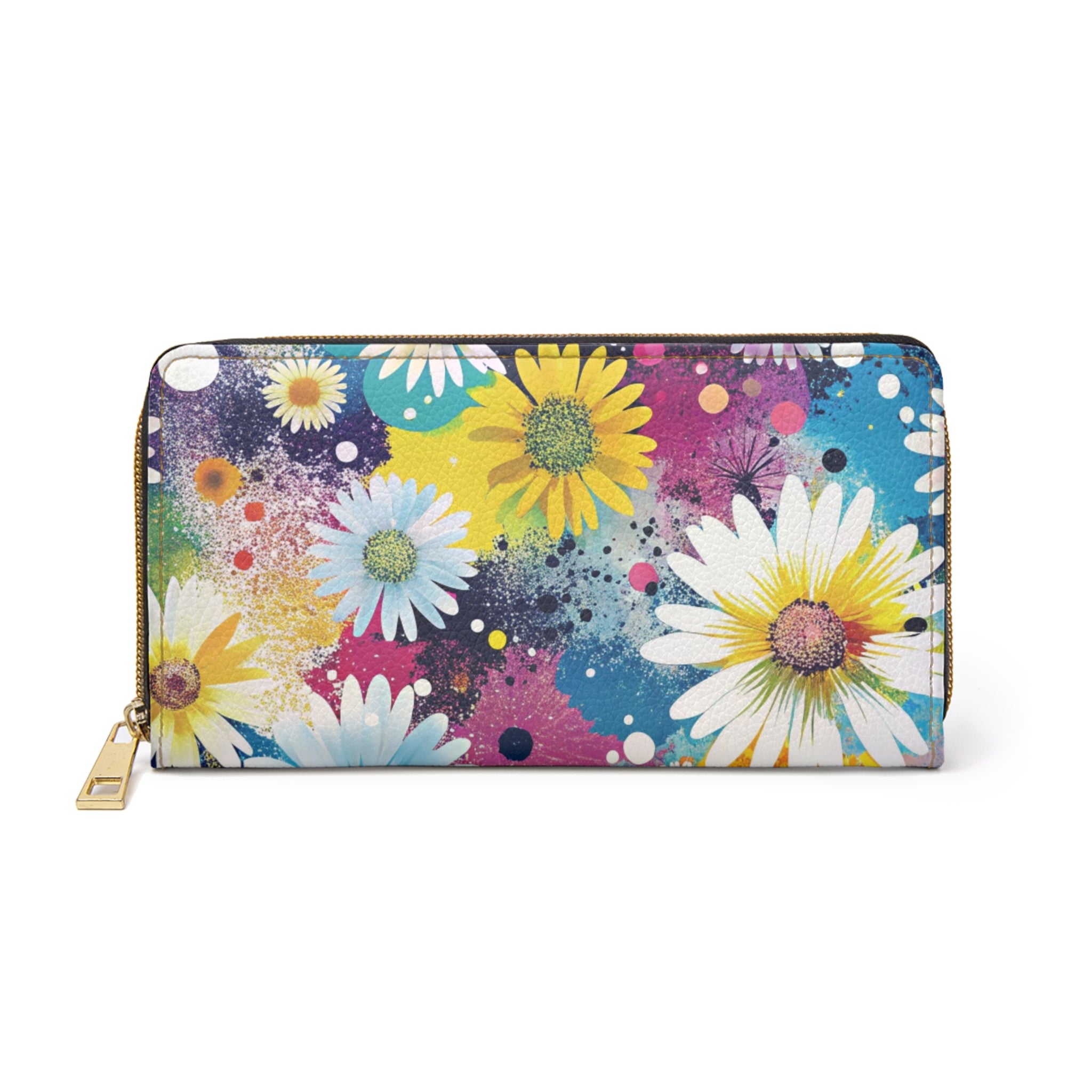 Magical Flower Explosion II Multi-Color Zipper Wallet, Artsulli - Art is Long, Life is Short, Accessories, Size, One size, Color, White, , , 32637555694733