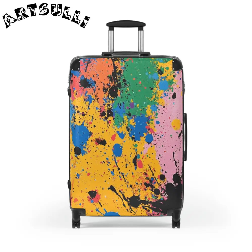 JAKKOUTTHEBXX The Colors Of Paint Splatter Suitcase JAKKOUTTHEBXX