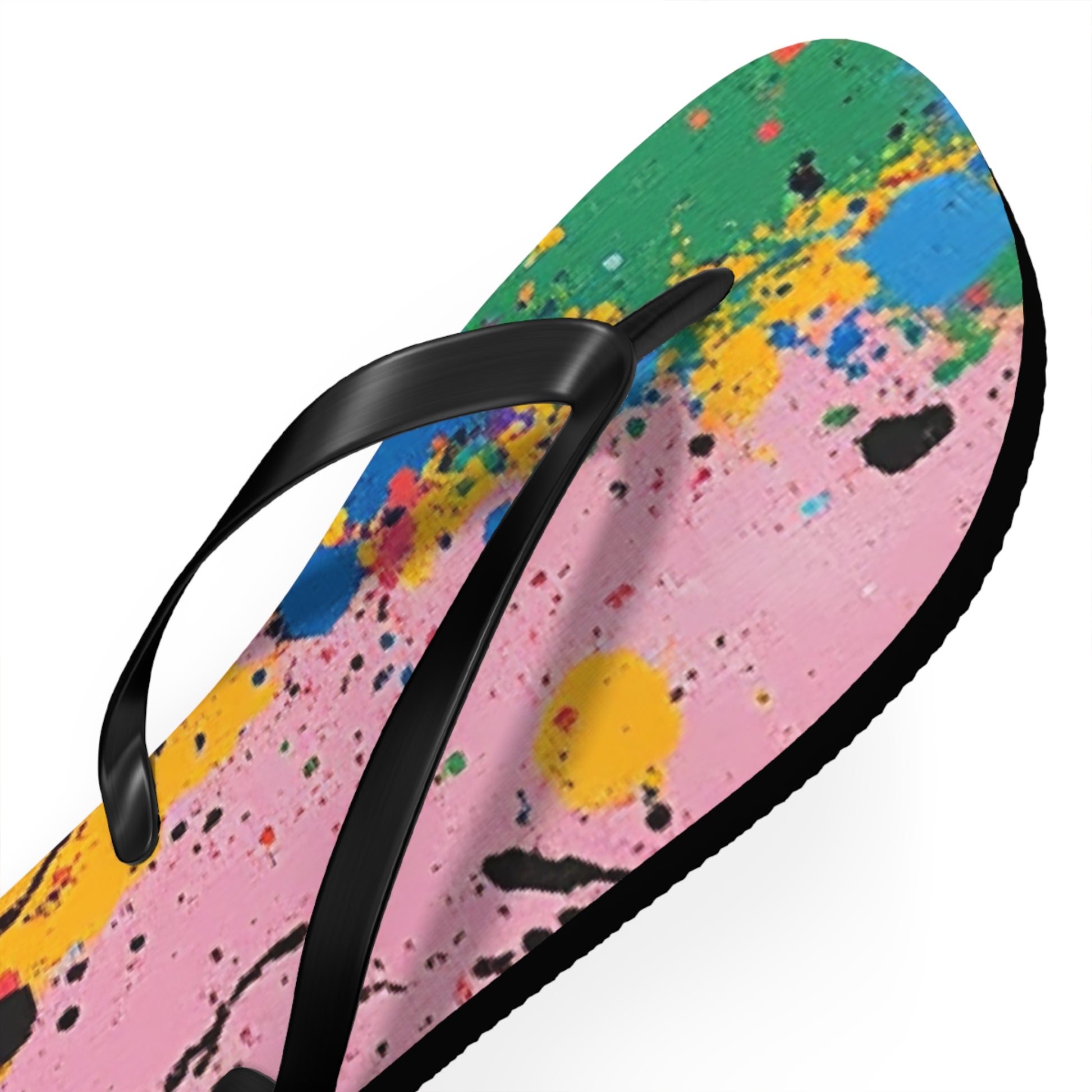 The Colors Of Paint Splatter Flip Flops, Artsulli - Art is Long, Life is Short, Shoes, , , , , , , 