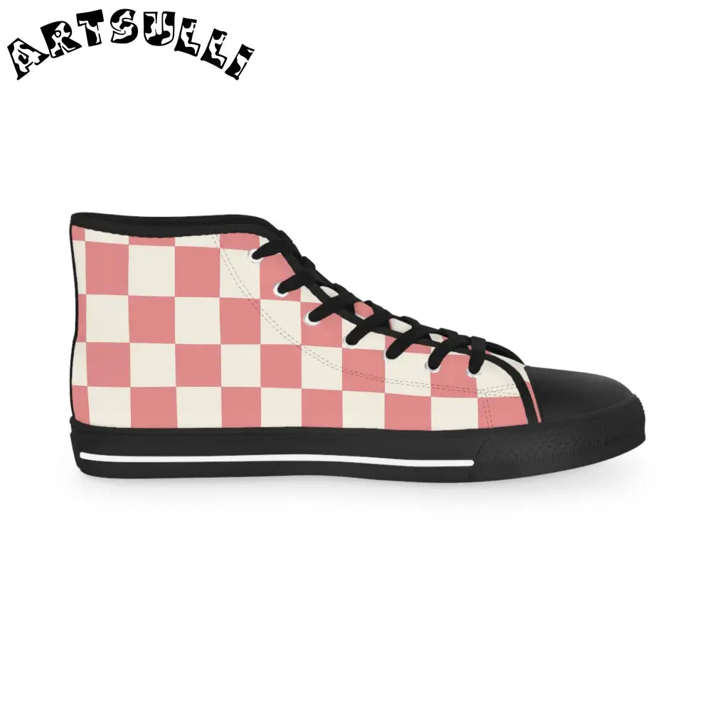 JAKKOUTTHEBXX Retro Checkered Grassland Sprites II Men’s High Top