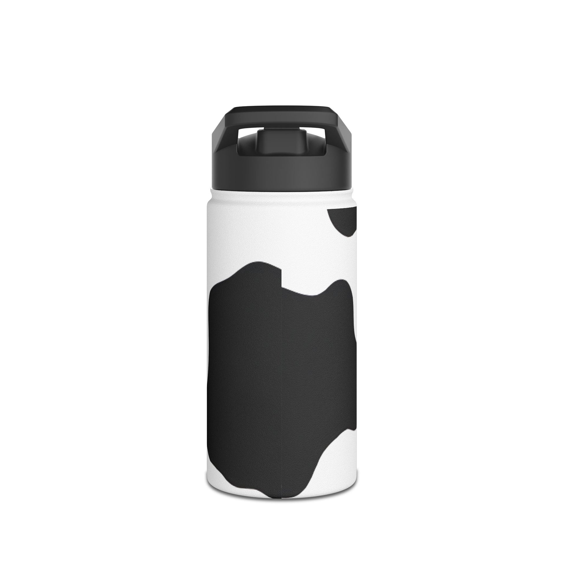 Cow Print Focus Stainless Steel Water Bottle, Standard Lid, Artsulli - Art is Long, Life is Short, Mug, , , , , , , 