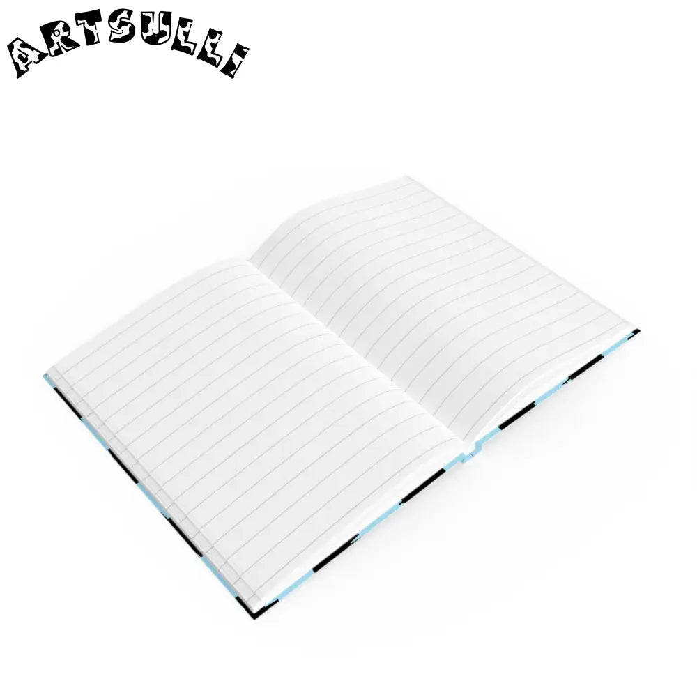 JAKKOUTTHEBXX Checkerboard Black and Blue Hard Backed Journal