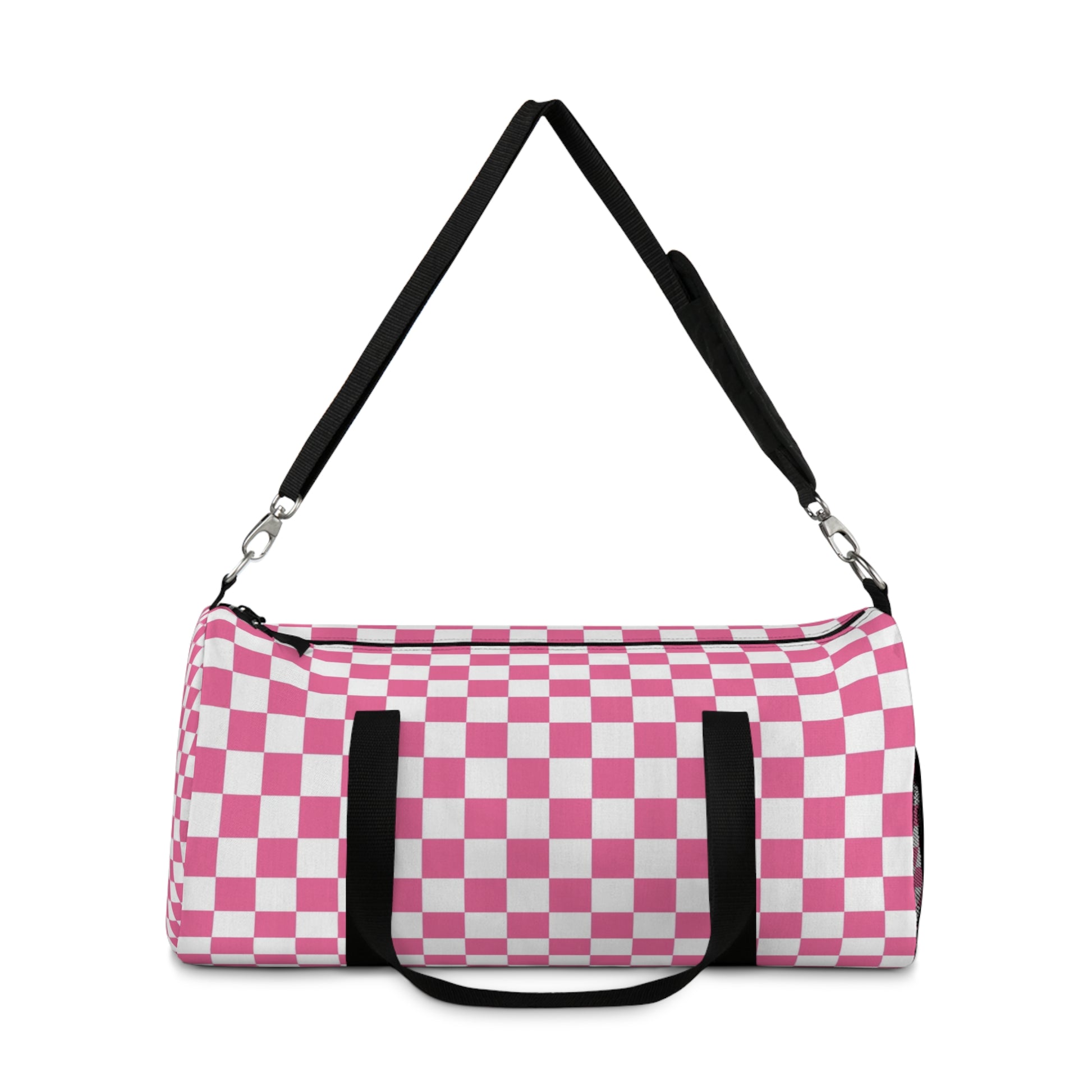 Yuyushiki Pink Check Duffel Bag, Artsulli - Art is Long, Life is Short, Bags, , , , , , , 