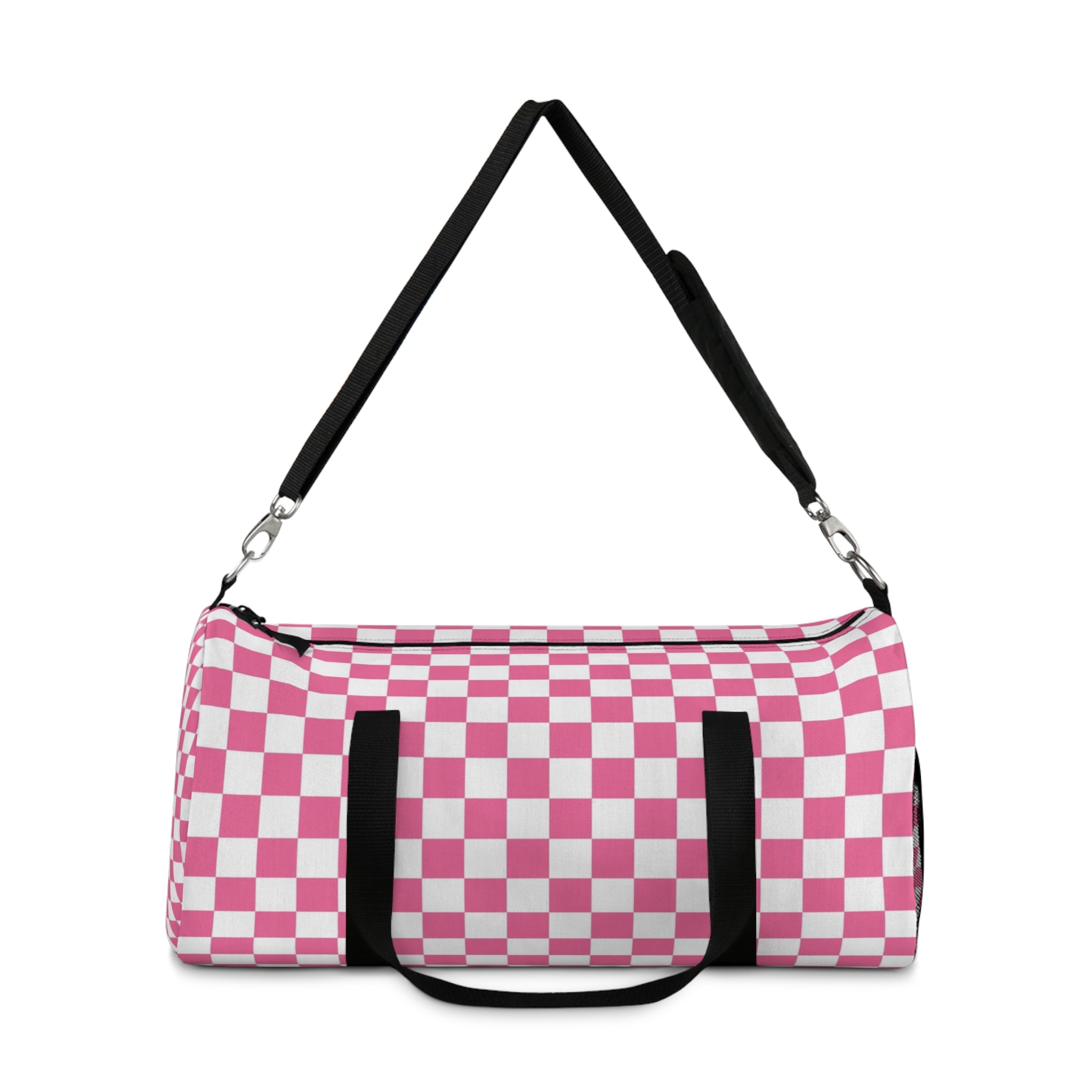 Yuyushiki Pink Check Duffel Bag, Artsulli - Art is Long, Life is Short, Bags, , , , , , , 