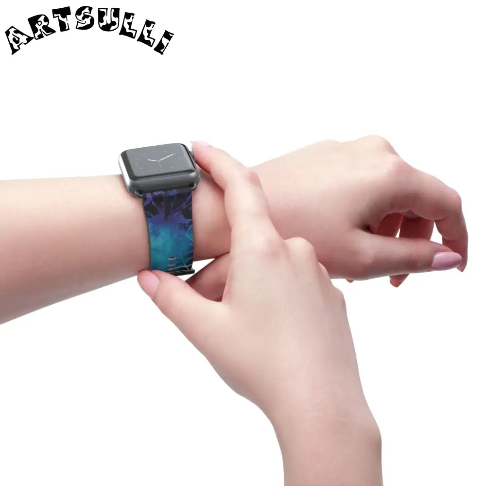 JAKKOUTTHEBXX Spider Web Faux Leather Watch Band 2025