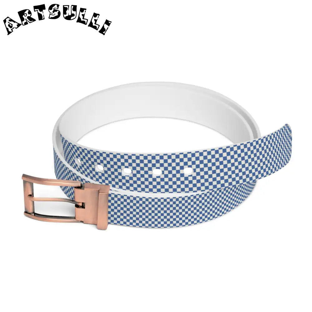 JAKKOUTTHEBXX Checkerboard Blue Belt JAKKOUTTHEBXX Artsulli - Art