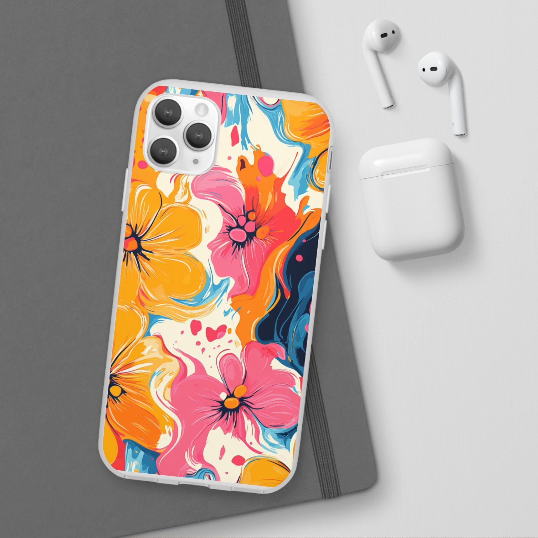Vibrant Abstract Floral Flexi Case, Artsulli - Art is Long, Life is Short, Phone Case, , , , , , , 