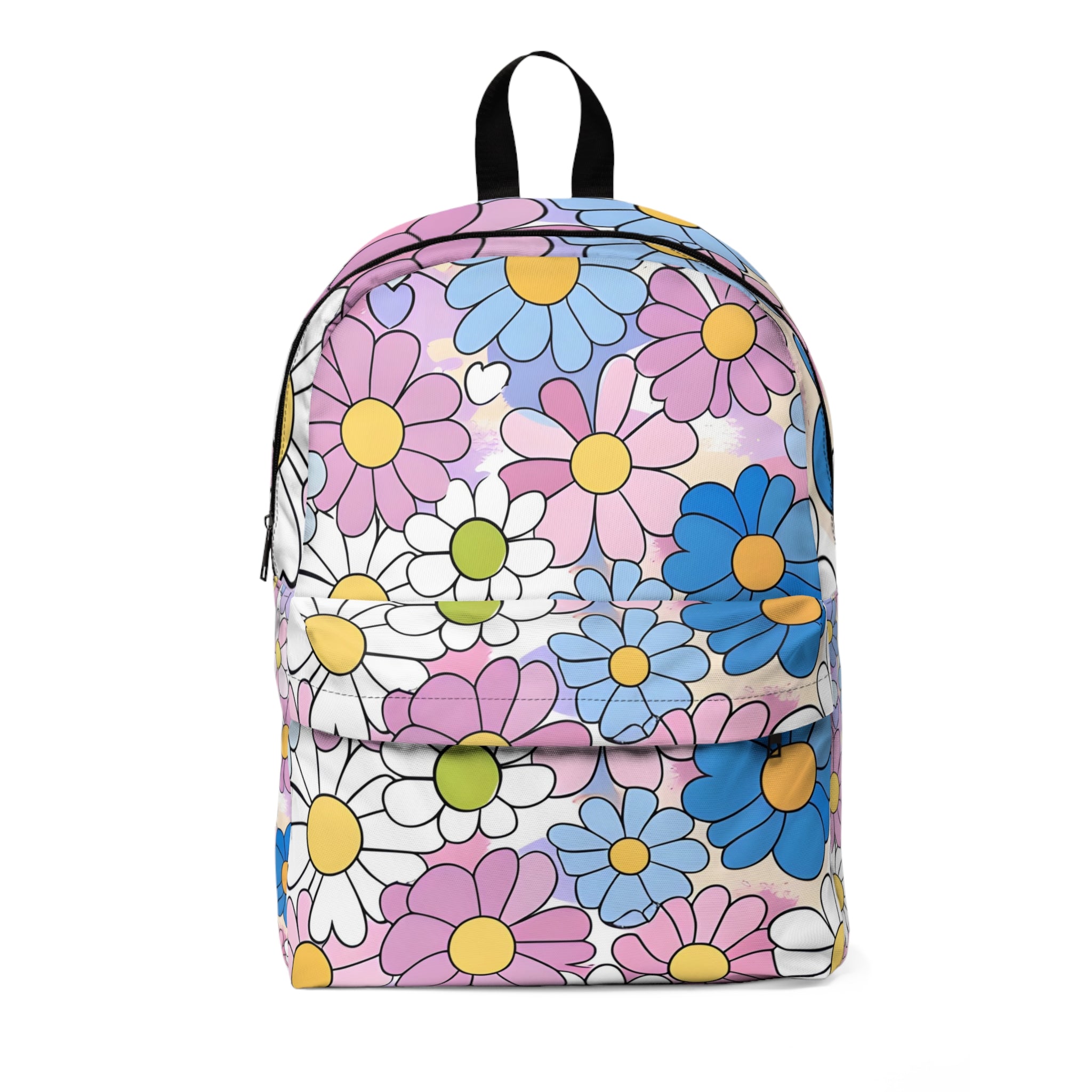 Flower Hour Purple and Blue Unisex Classic Backpack, Artsulli - Art is Long, Life is Short, Bags, Size, One size, , , , , 52530500264954