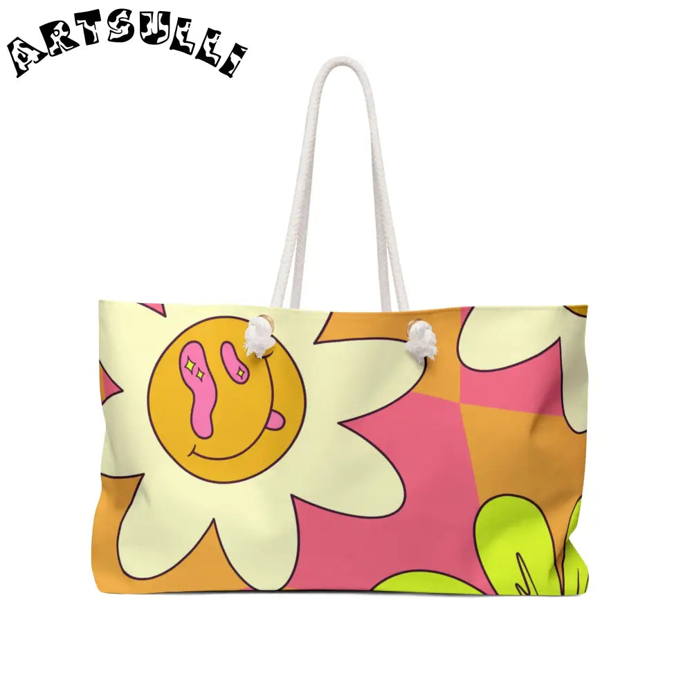 JAKKOUTTHEBXX Trippy Sour Face Rave Weekender Bag JAKKOUTTHEBXX