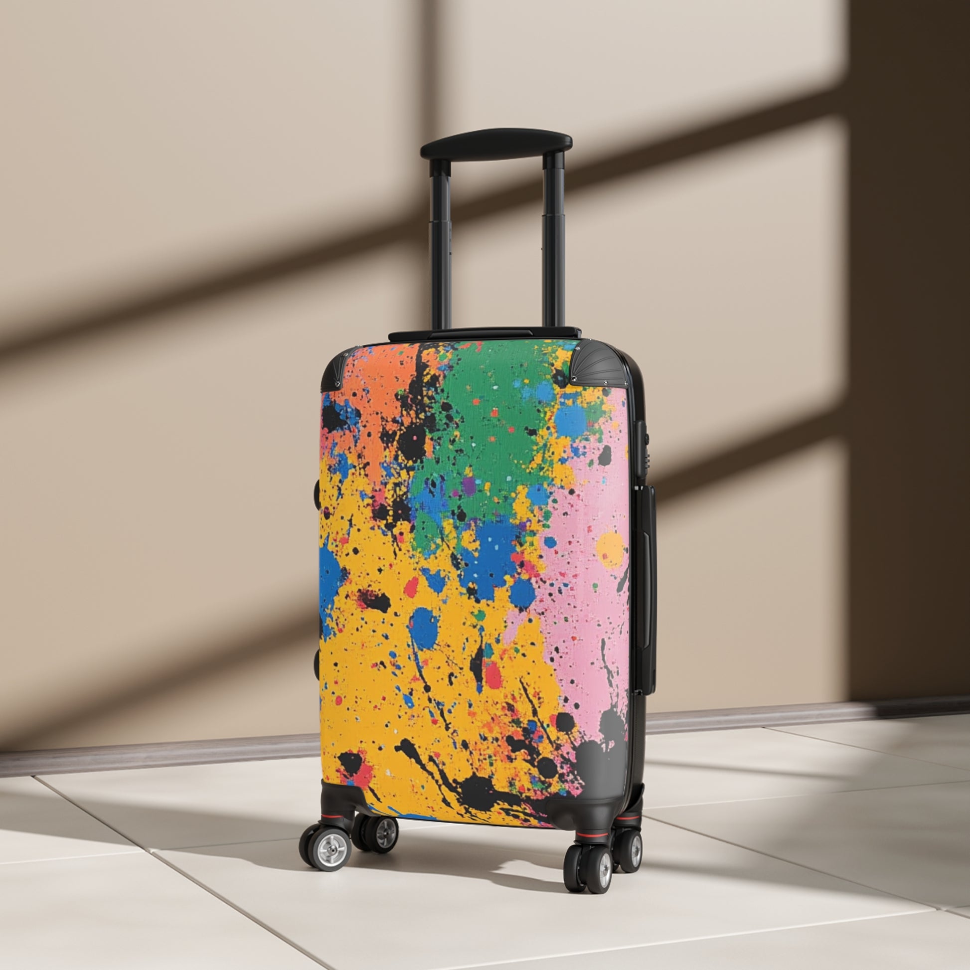 The Colors Of Paint Splatter Suitcase, Artsulli - Art is Long, Life is Short, Bags, , , , , , , 