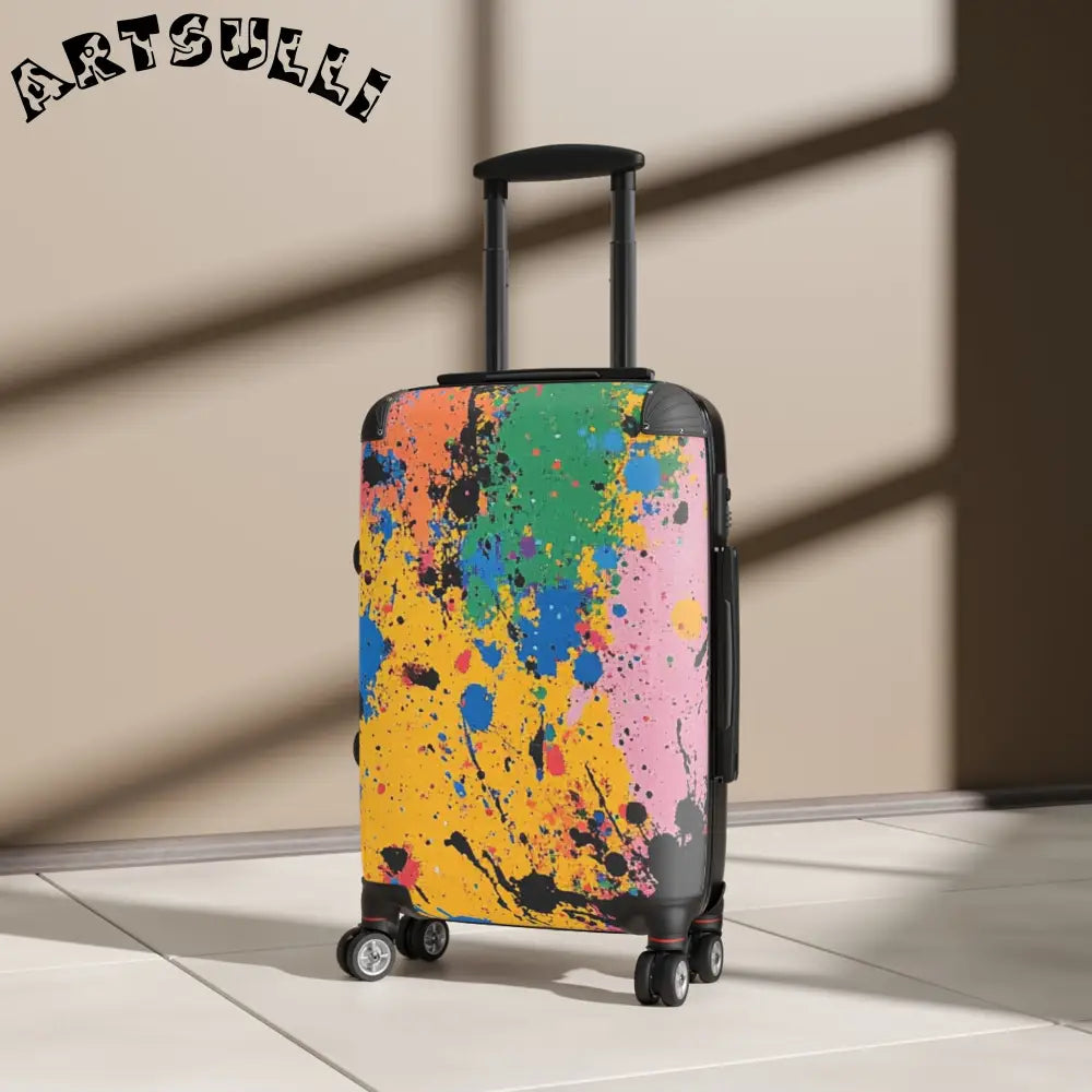 JAKKOUTTHEBXX The Colors Of Paint Splatter Suitcase JAKKOUTTHEBXX