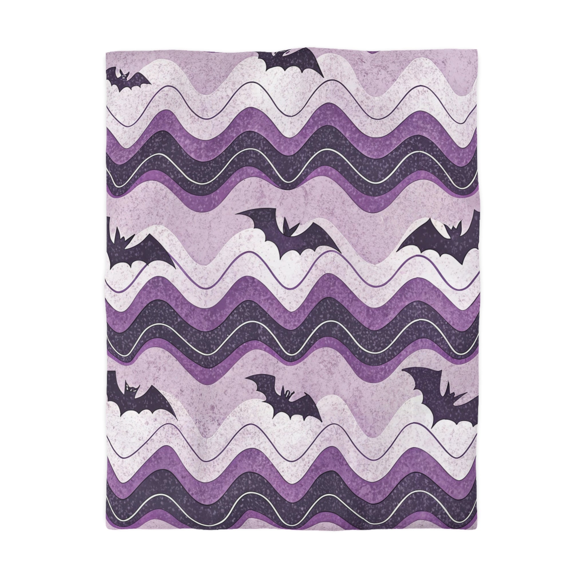 Bat Wave Microfiber Duvet Cover, Artsulli - Art is Long, Life is Short, Home Decor, Size, Twin, Color, Cream, , , 31373514381116