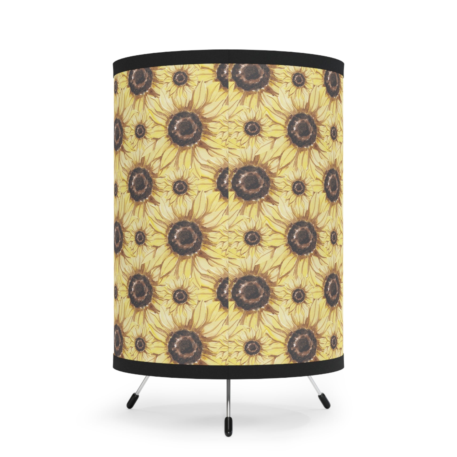 Retro Anime Sunflower Tripod Lamp with High-Res Printed Shade, US\CA plug, Artsulli - Art is Long, Life is Short, Home Decor, , , , , , , 