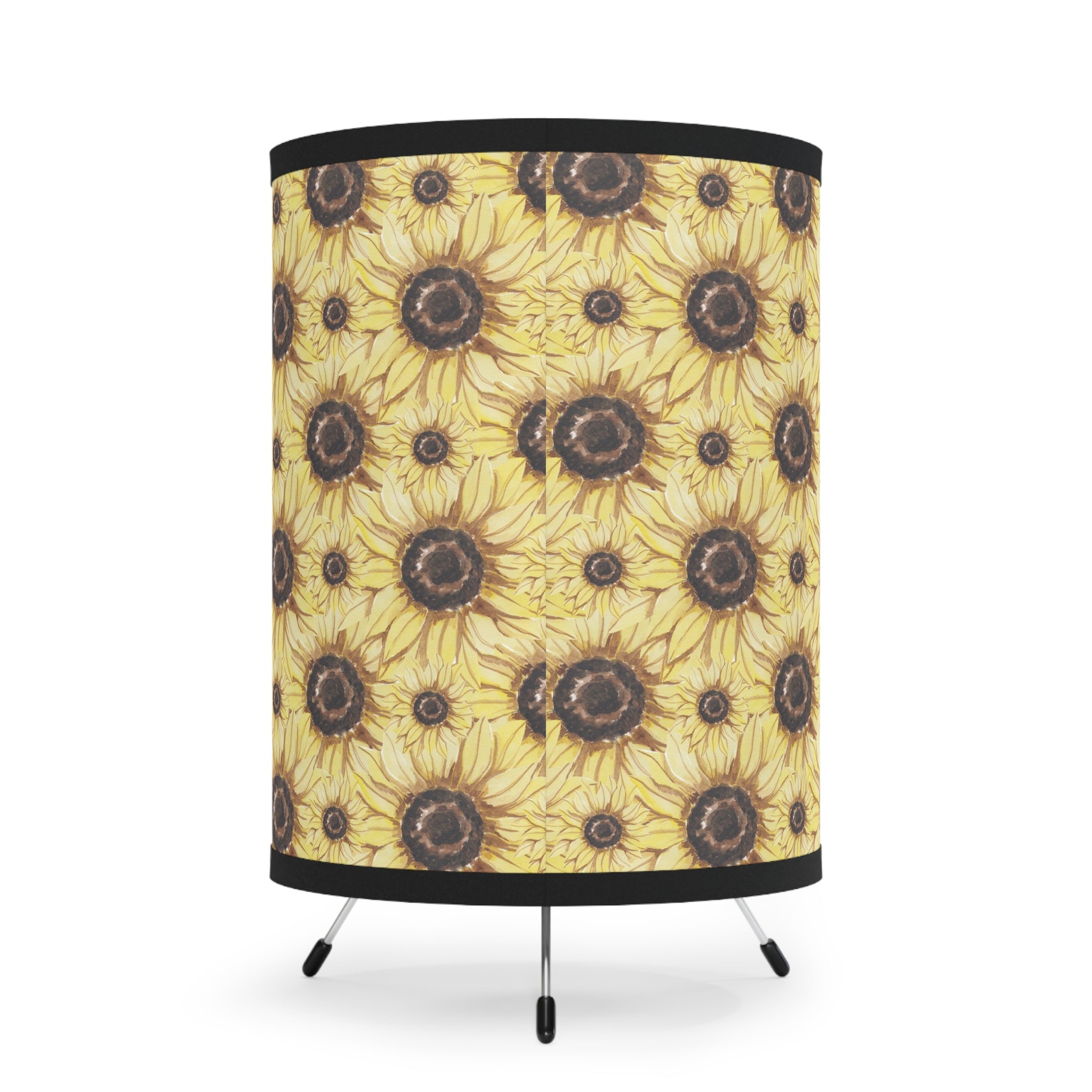 Retro Anime Sunflower Tripod Lamp with High-Res Printed Shade, US\CA plug, Artsulli - Art is Long, Life is Short, Home Decor, , , , , , , 