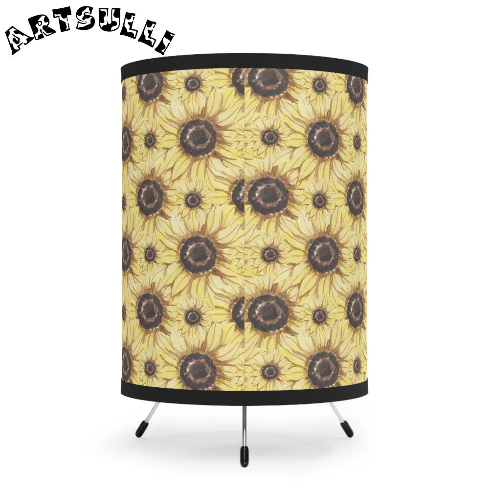 JAKKOUTTHEBXX Retro Anime Sunflower Tripod Lamp with High-Res