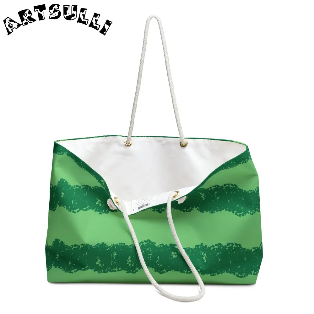 JAKKOUTTHEBXX Watermelon Green Weekender Bag JAKKOUTTHEBXX Artsulli