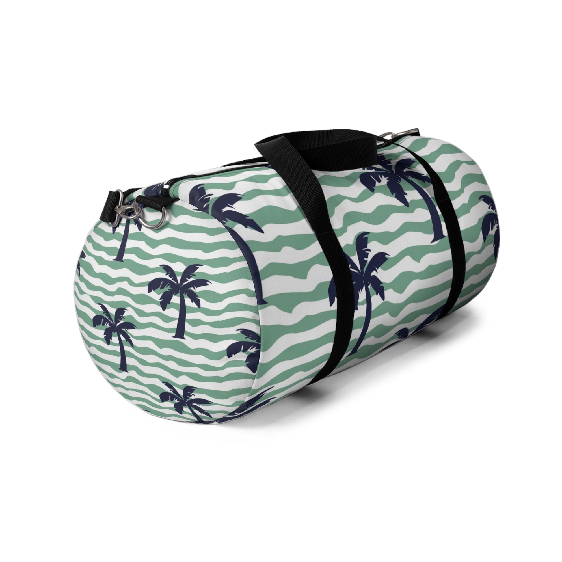 Wavy Stripes and Palm Trees Duffel Bag, Artsulli - Art is Long, Life is Short, Bags, , , , , , , 