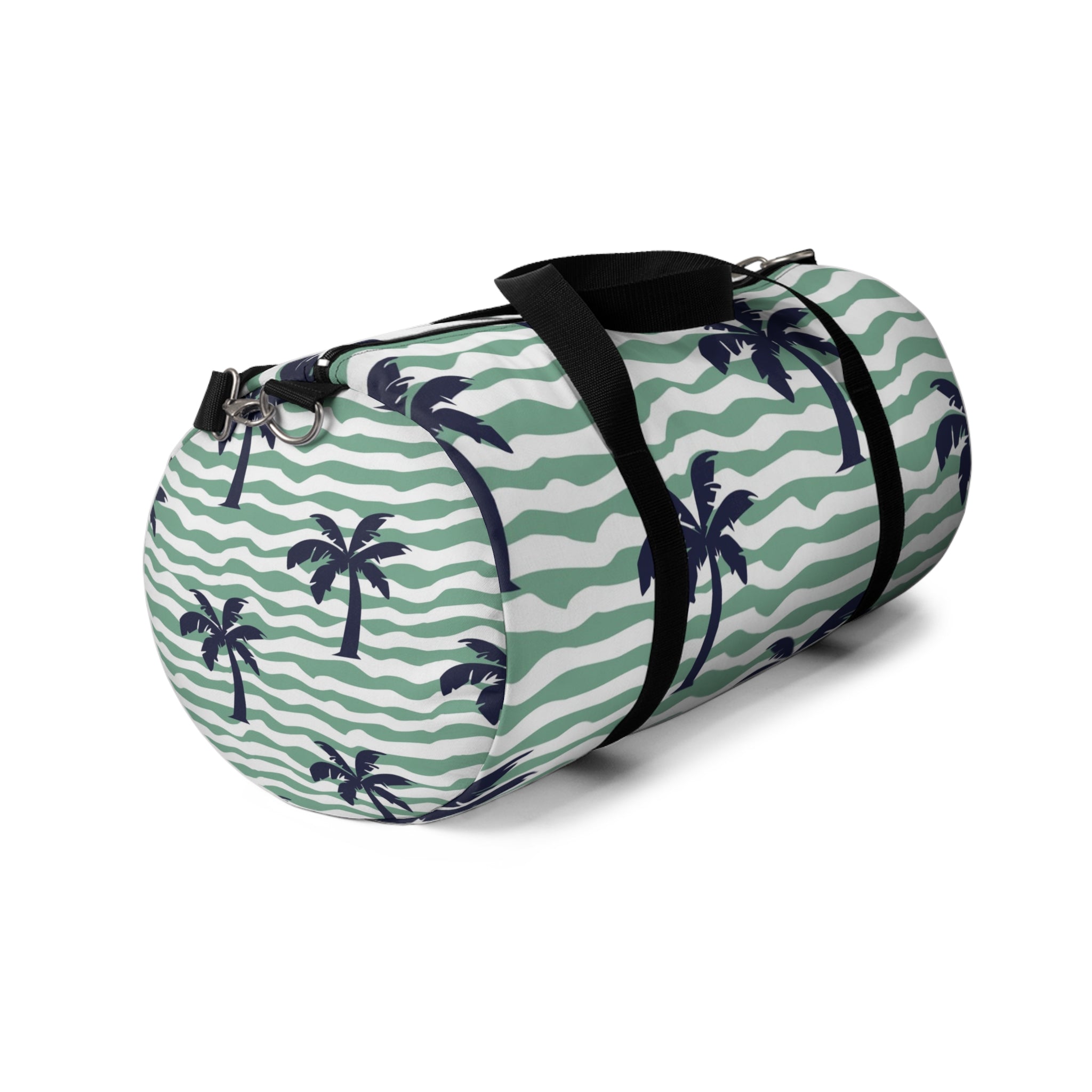 Wavy Stripes and Palm Trees Duffel Bag, Artsulli - Art is Long, Life is Short, Bags, , , , , , , 